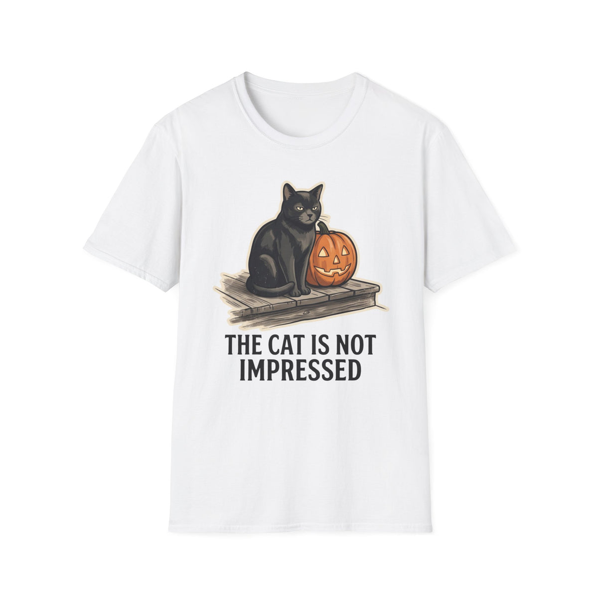 Cat Pumpkin Unimpressed T-Shirt