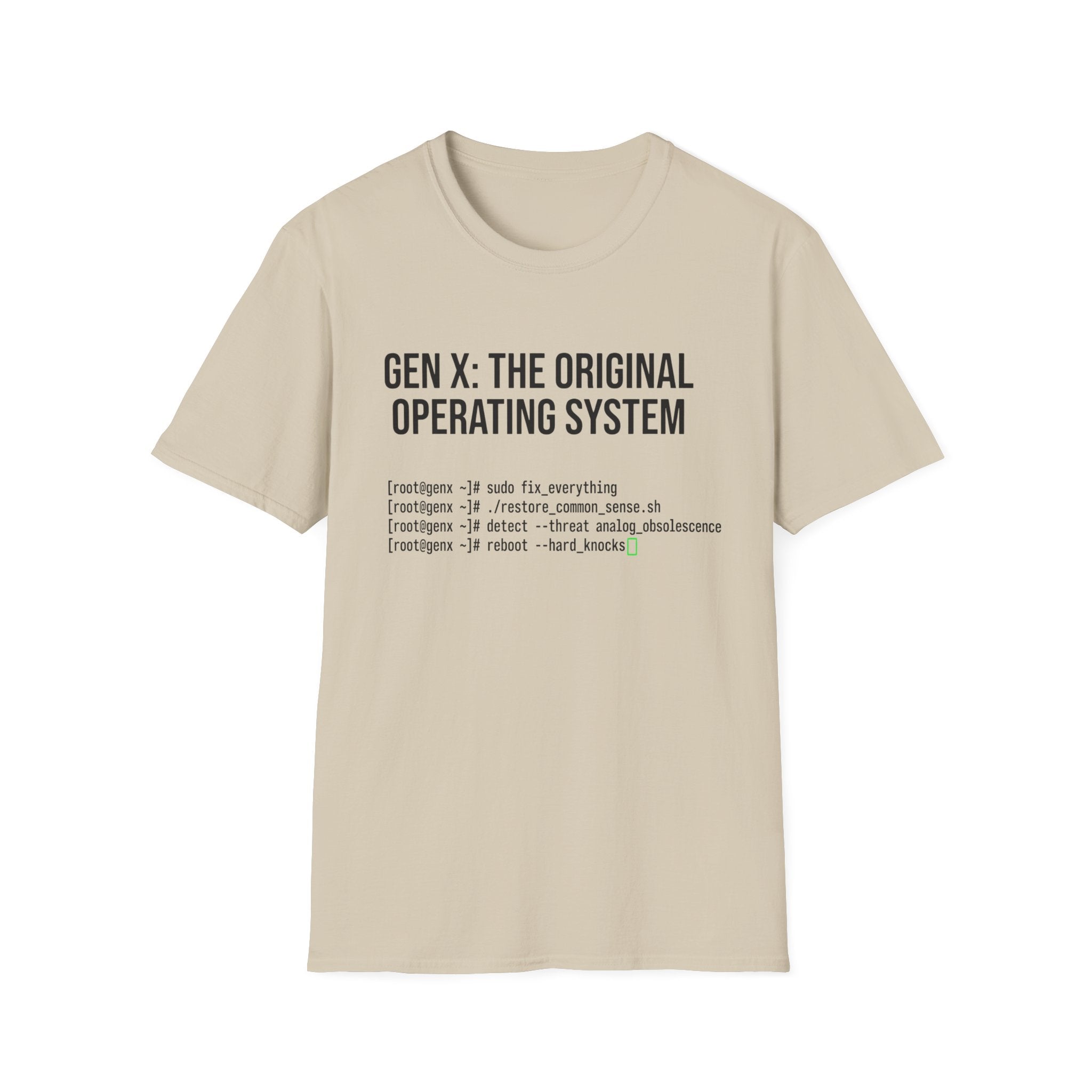 Gen X Original Operating System data T-Shirt