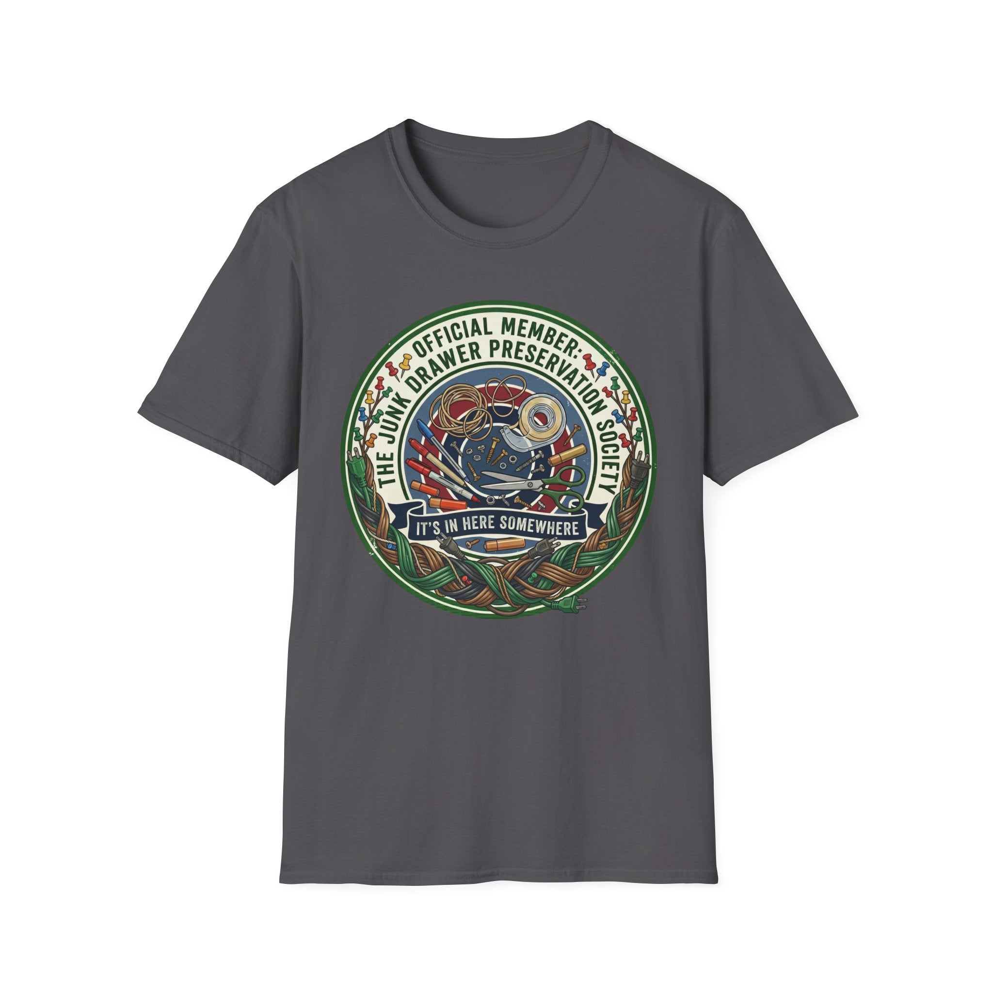 Junk Drawer Preservation Society Logo T-Shirt