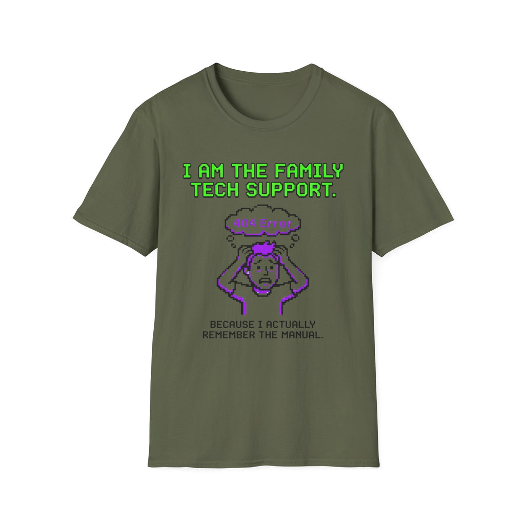 Error 404 I am the FamilyTech Support T-Shirt
