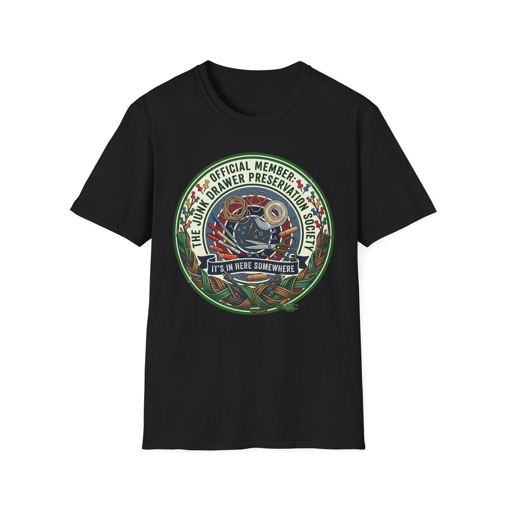 Junk Drawer Preservation Society Logo T-Shirt
