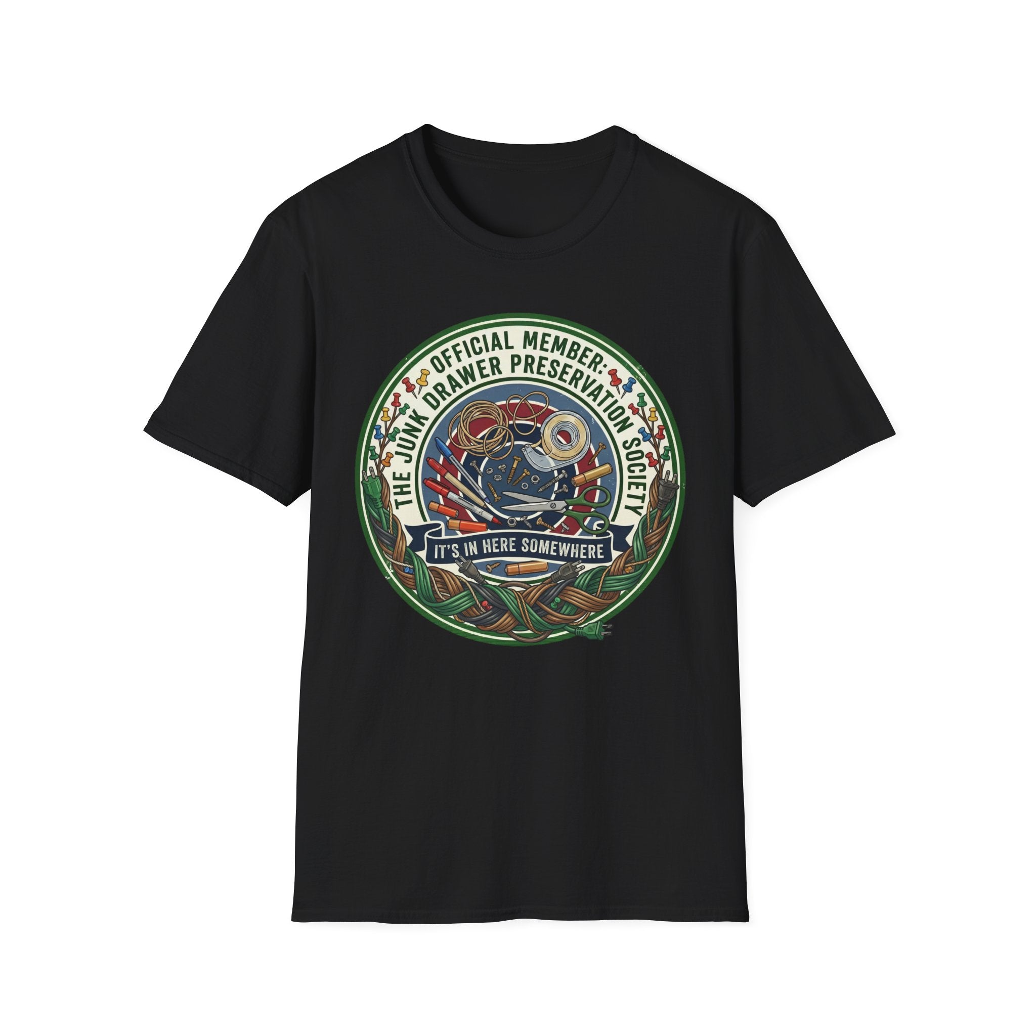Junk Drawer Preservation Society Logo T-Shirt