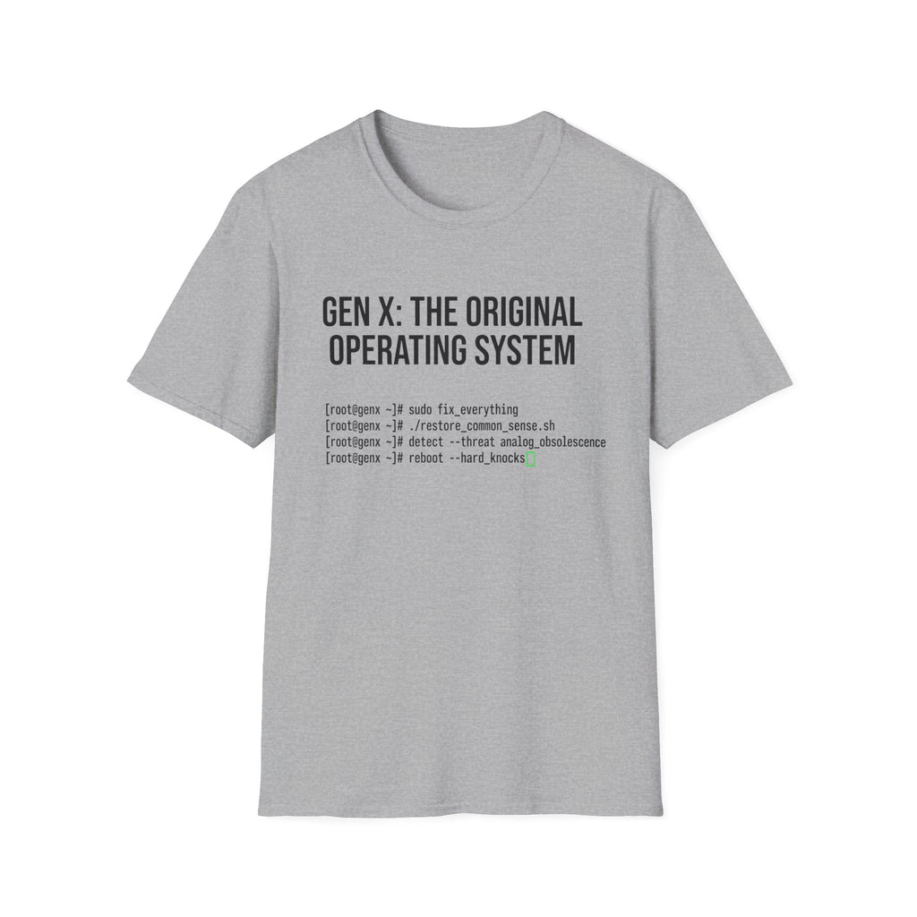 Gen X Original Operating System data T-Shirt