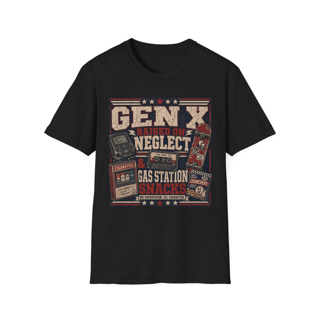 Raised on Neglect and Gas Station Snacks T-Shirt
