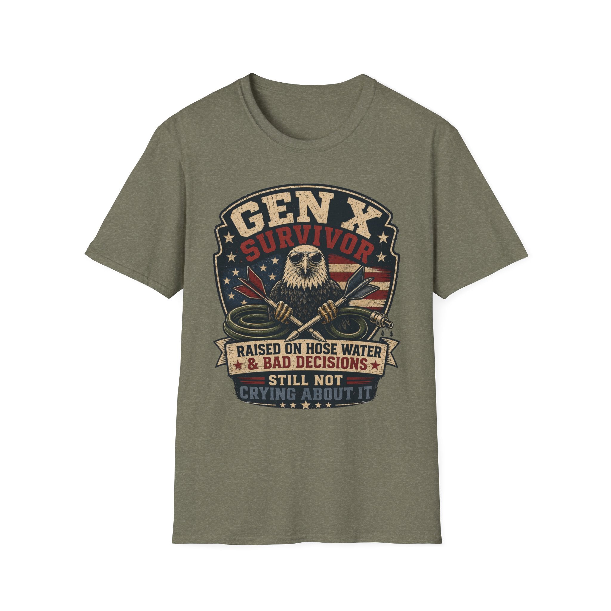 Raised On Hose Water and Bad Decisions Eagle T-Shirt
