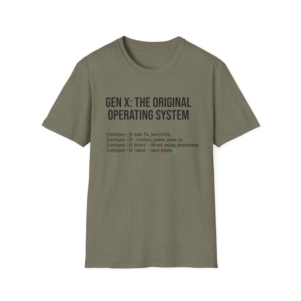 Gen X Original Operating System data T-Shirt