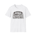Raised On Common Sense & Scraped Knees dark T-Shirt