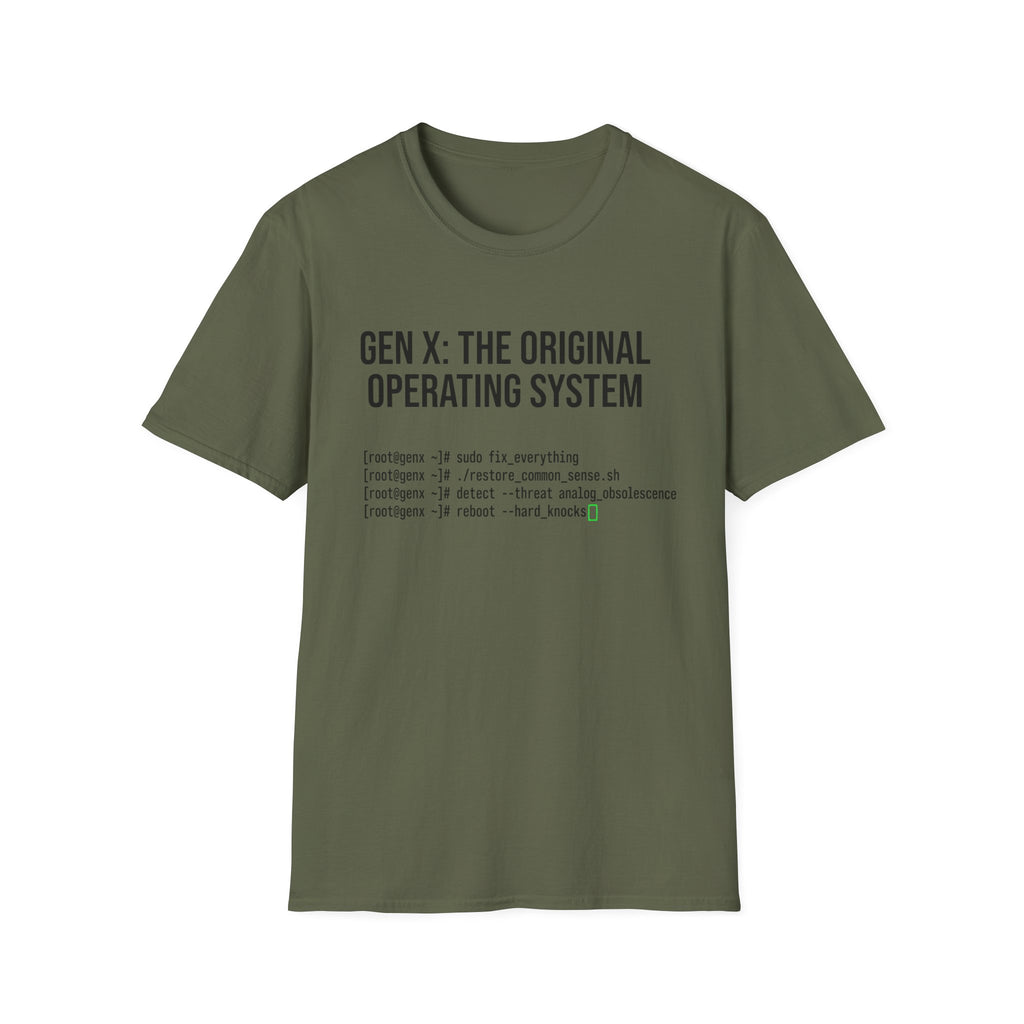 Gen X Original Operating System data T-Shirt