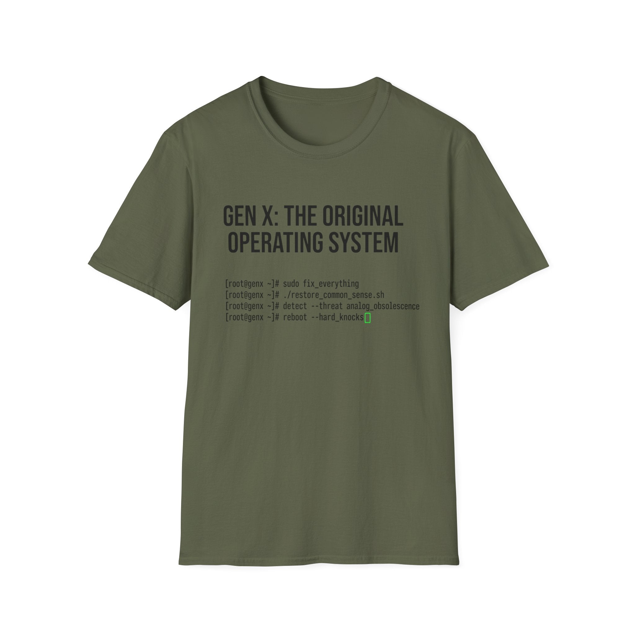 Gen X Original Operating System data T-Shirt