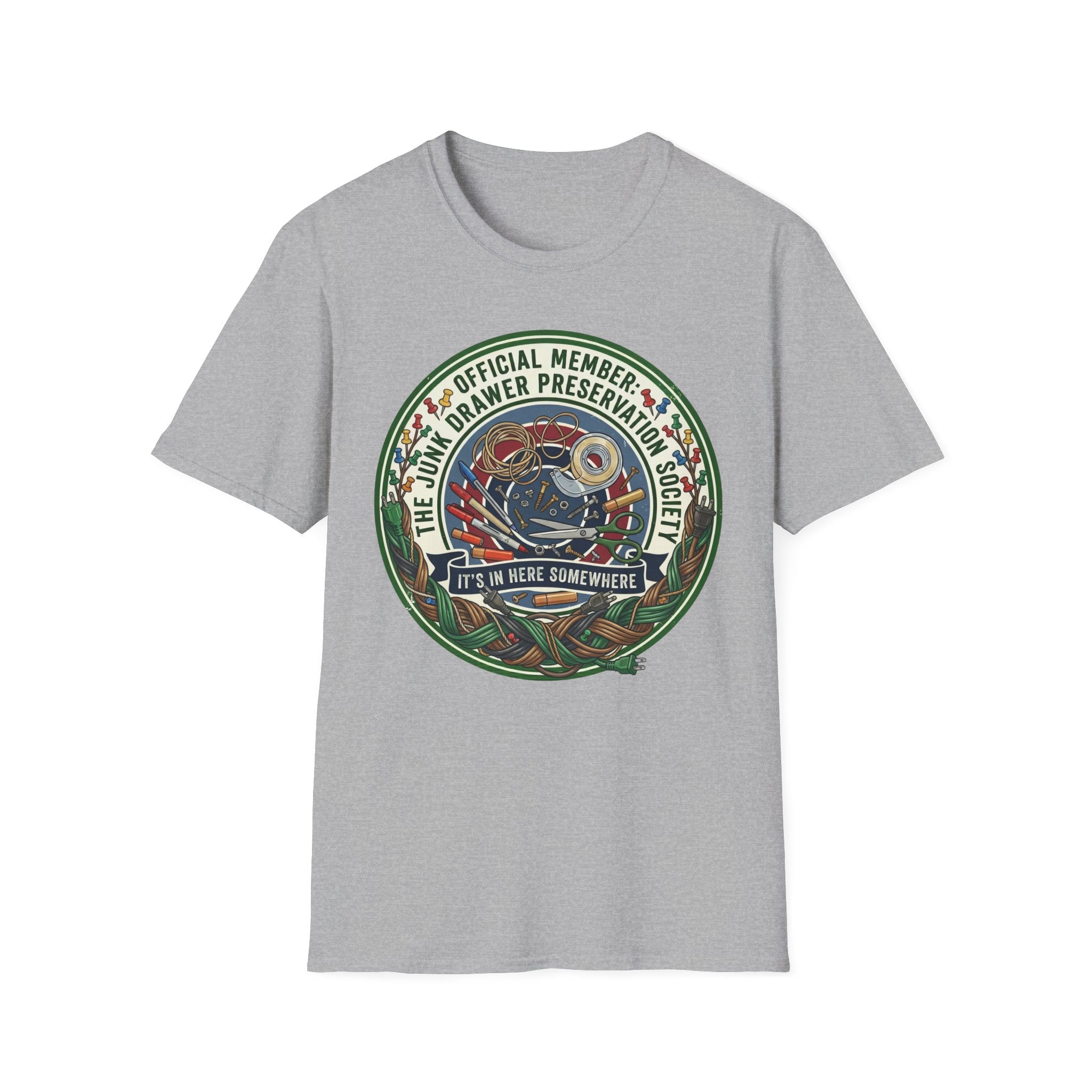 Junk Drawer Preservation Society Logo T-Shirt