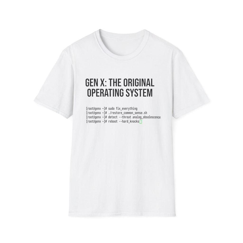 Gen X Original Operating System data T-Shirt