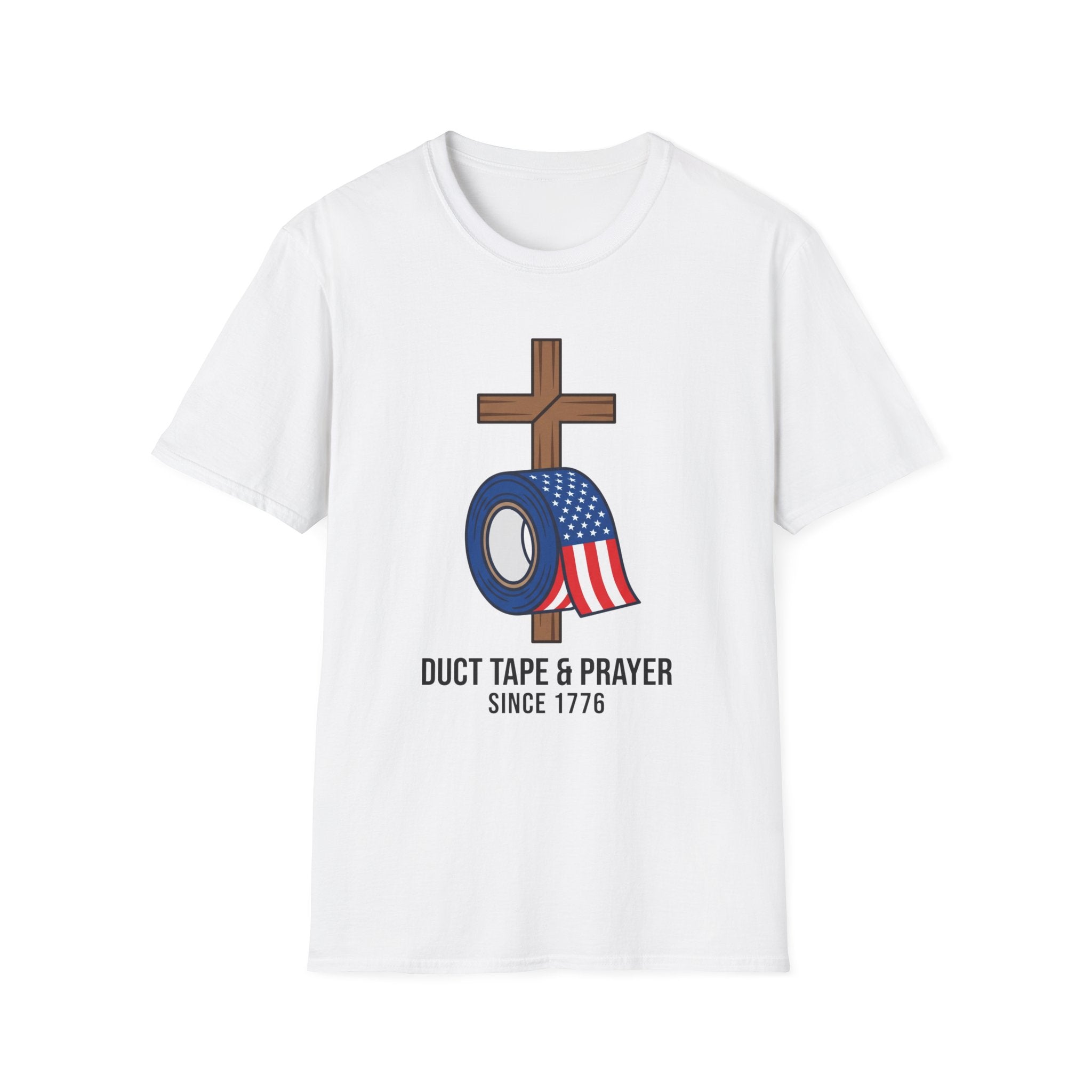 Duct Tape & Prayer Cross 1776  T-Shirt