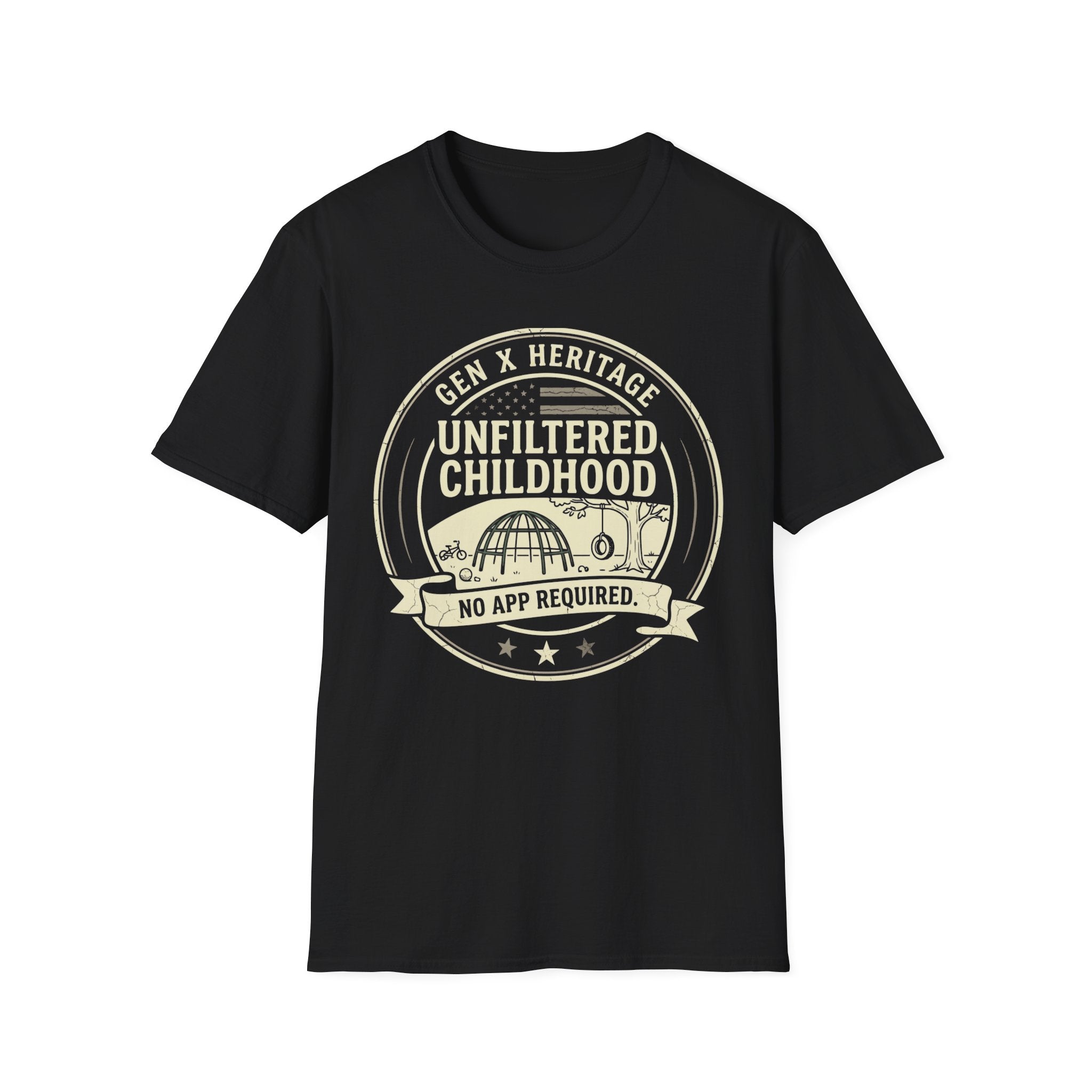 Gen X Heritage Unfiltered Childhood Logo T-Shirt
