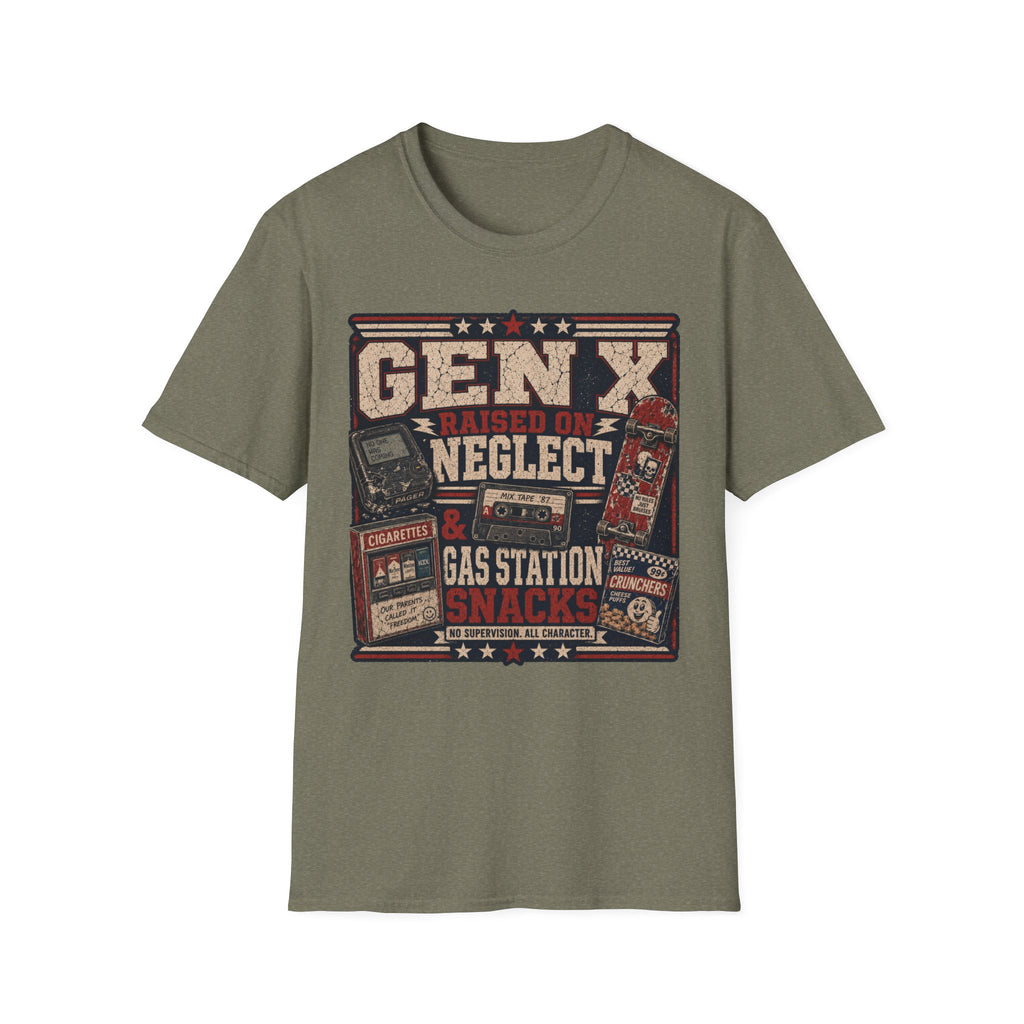 Raised on Neglect and Gas Station Snacks T-Shirt