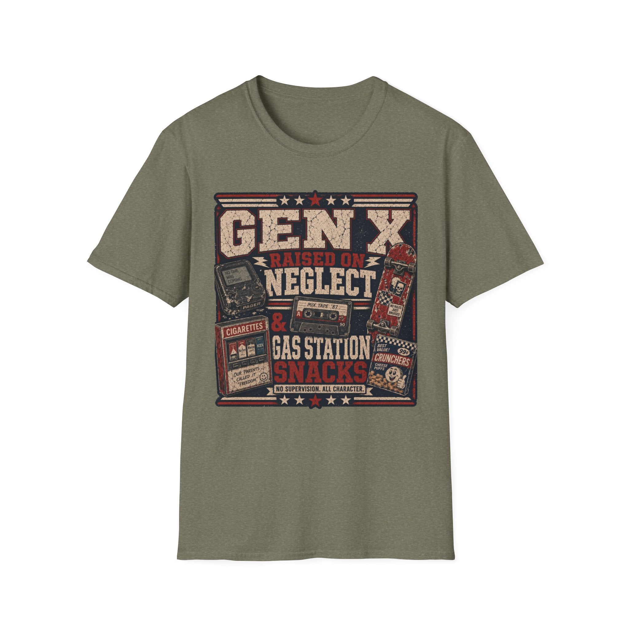 Raised on Neglect and Gas Station Snacks T-Shirt