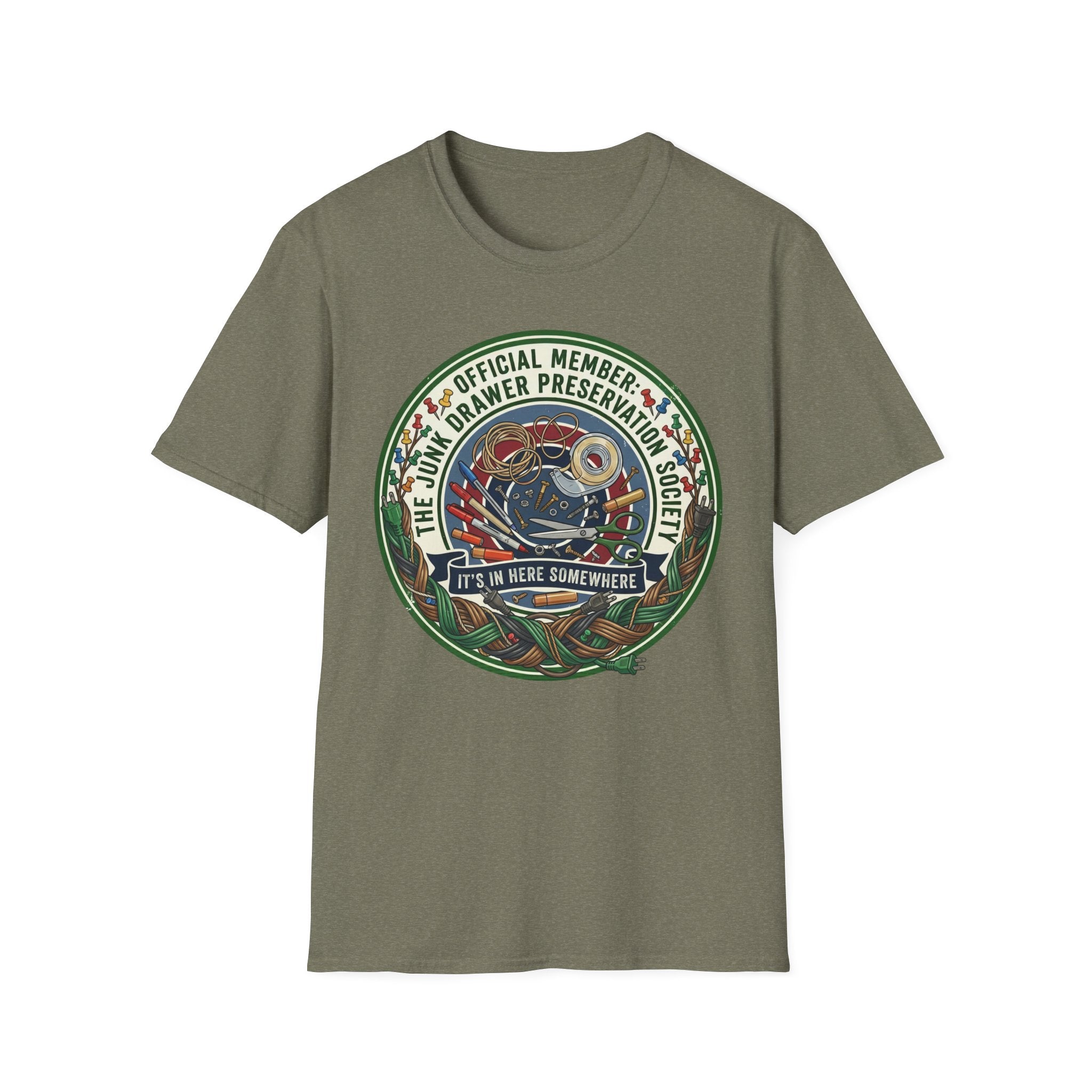 Junk Drawer Preservation Society Logo T-Shirt