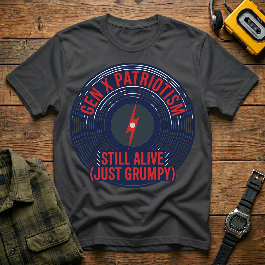 Still Alive Just Grumpy Vinyl  T-Shirt