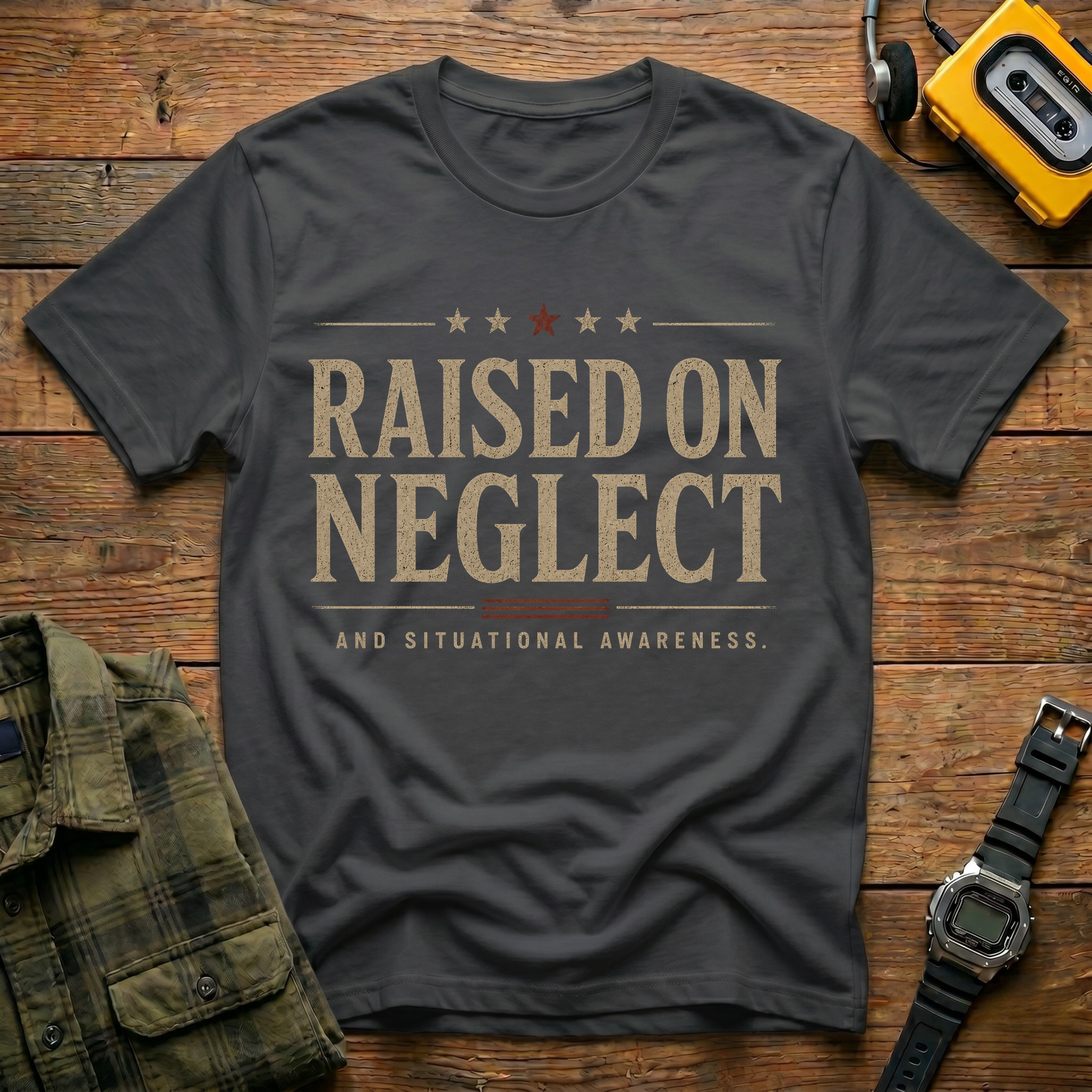 Raised On Neglect Situational Awareness  T-Shirt