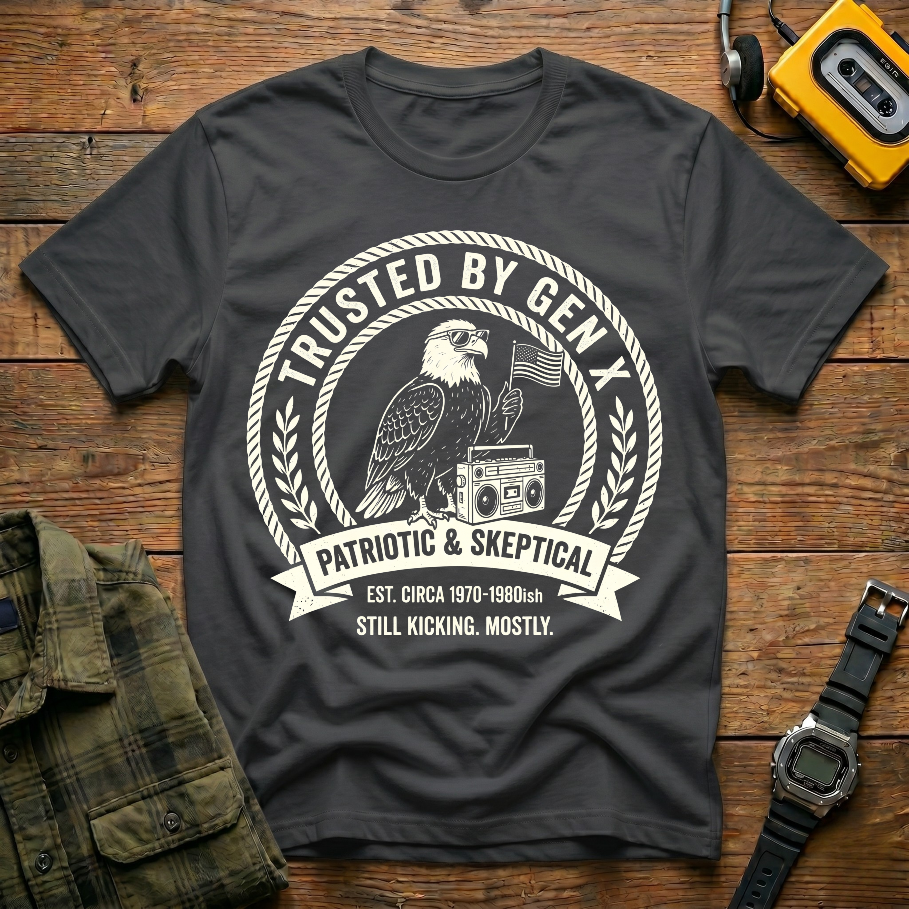 Trusted By GenX Patriotic and Skeptical T-Shirt