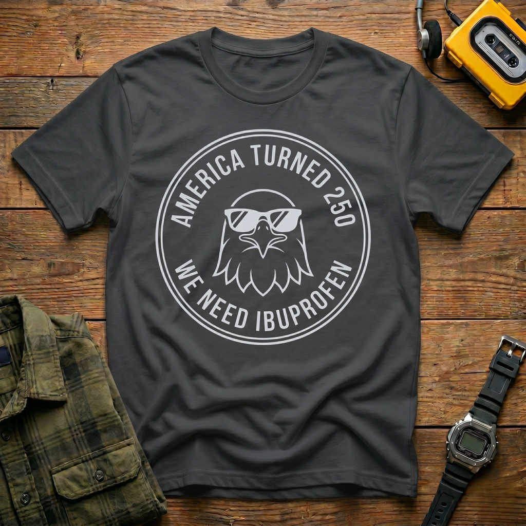 America 250 Ibuprofen Eagle Badge T-Shirt