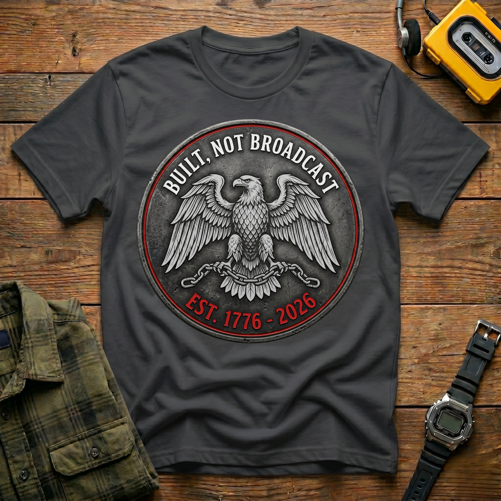 Built Not Broadcast Coin T-Shirt