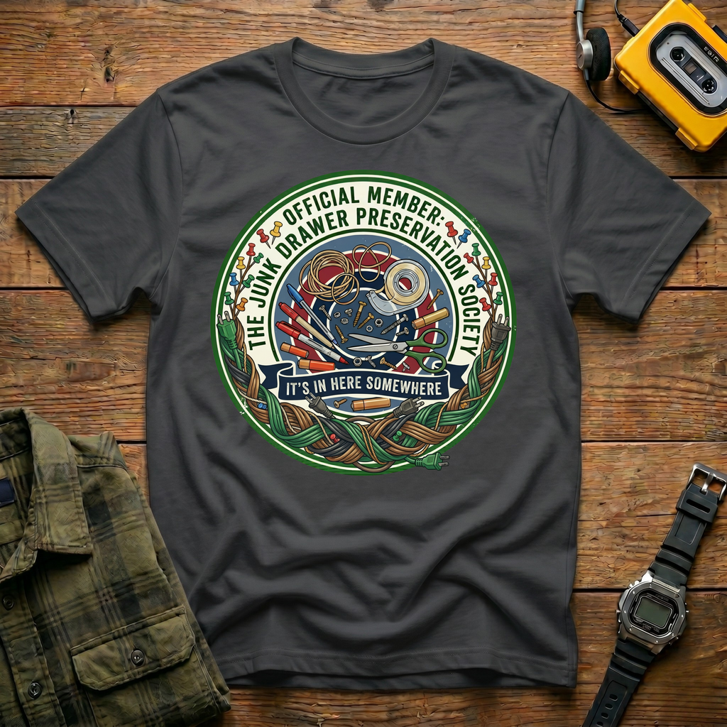 Junk Drawer Preservation Society Logo T-Shirt