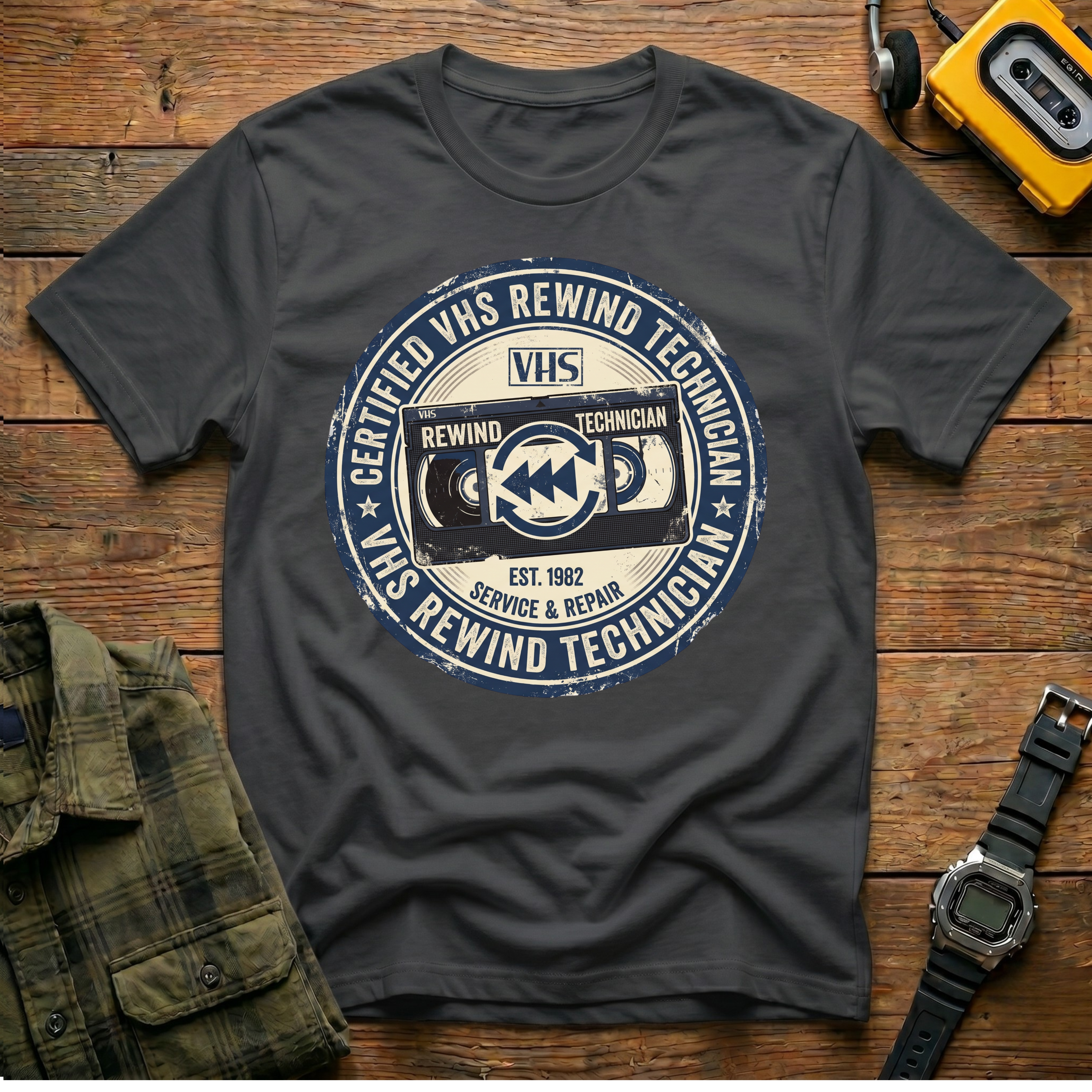 Certified VHS Rewind Technician  T-Shirt