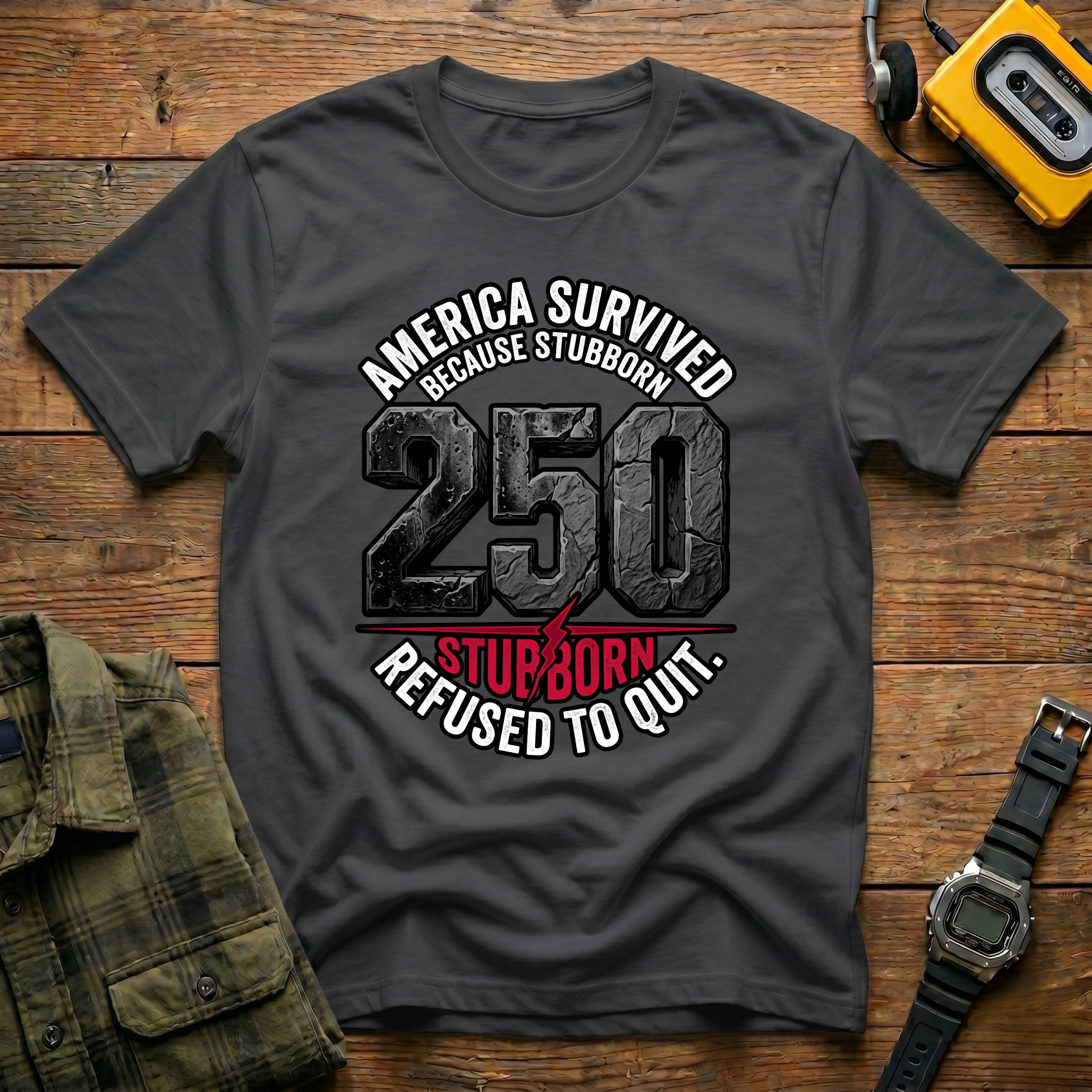America Survived 250 Block T-Shirt