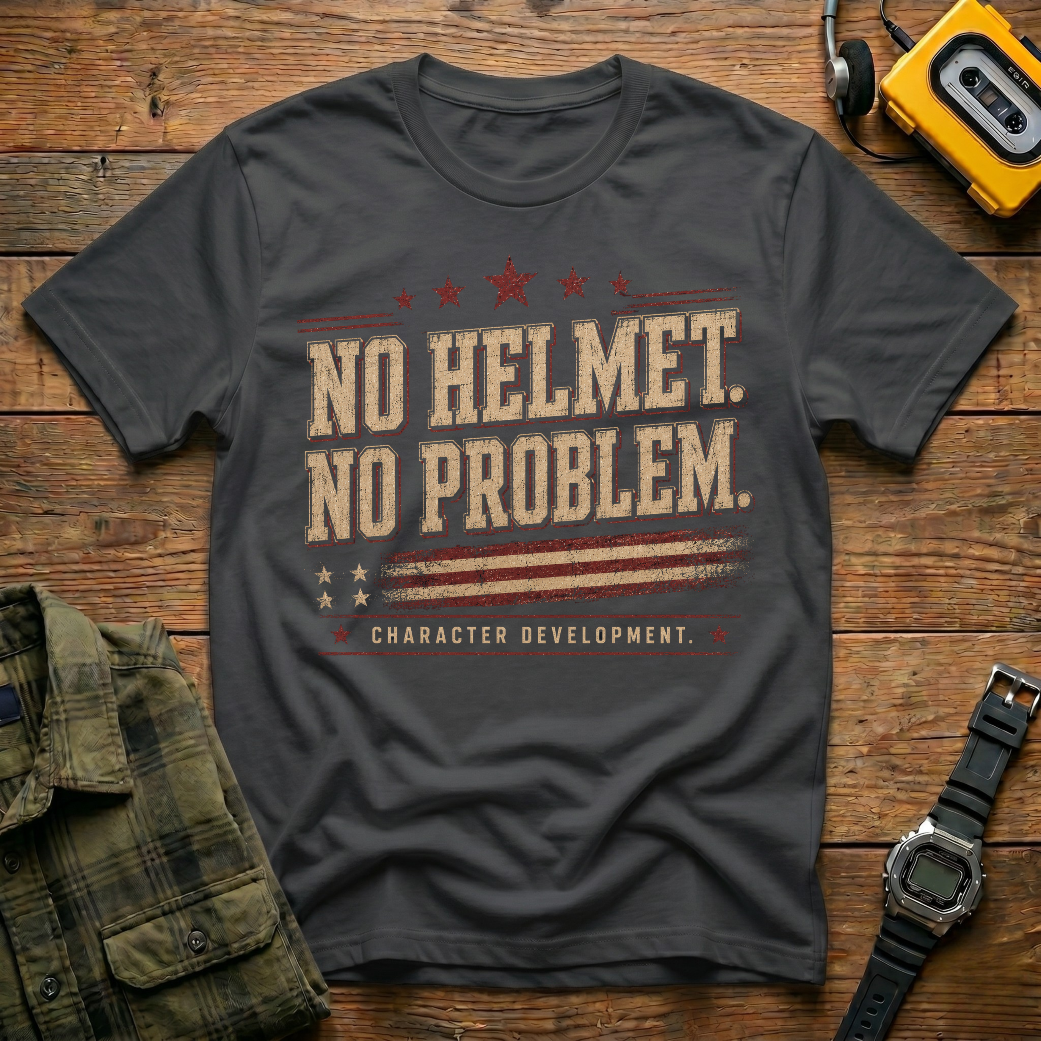 No Helmet No Problem T-Shirt