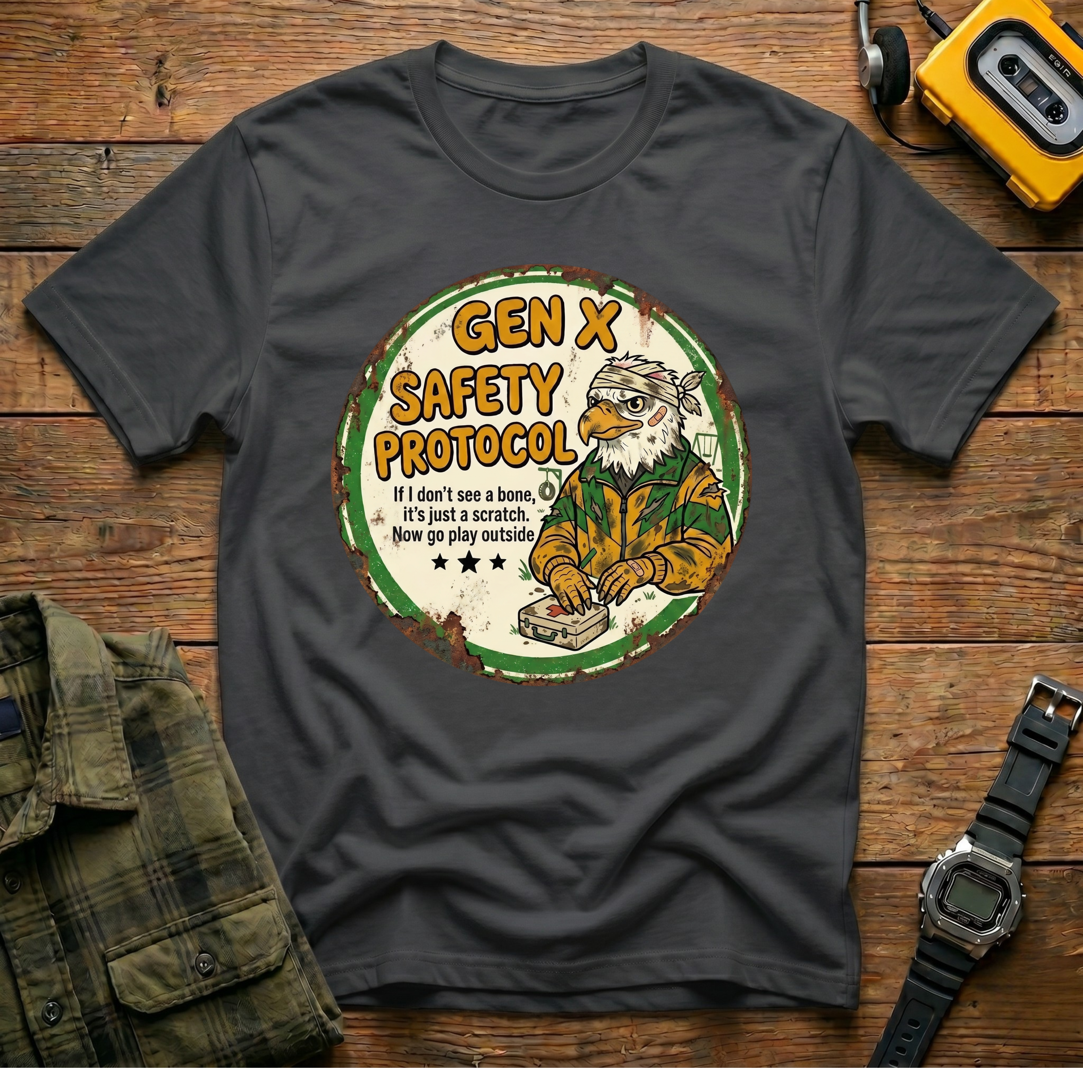Gen X Safety Protocol IF I Don't See a Bone Sticking Out T-Shirt
