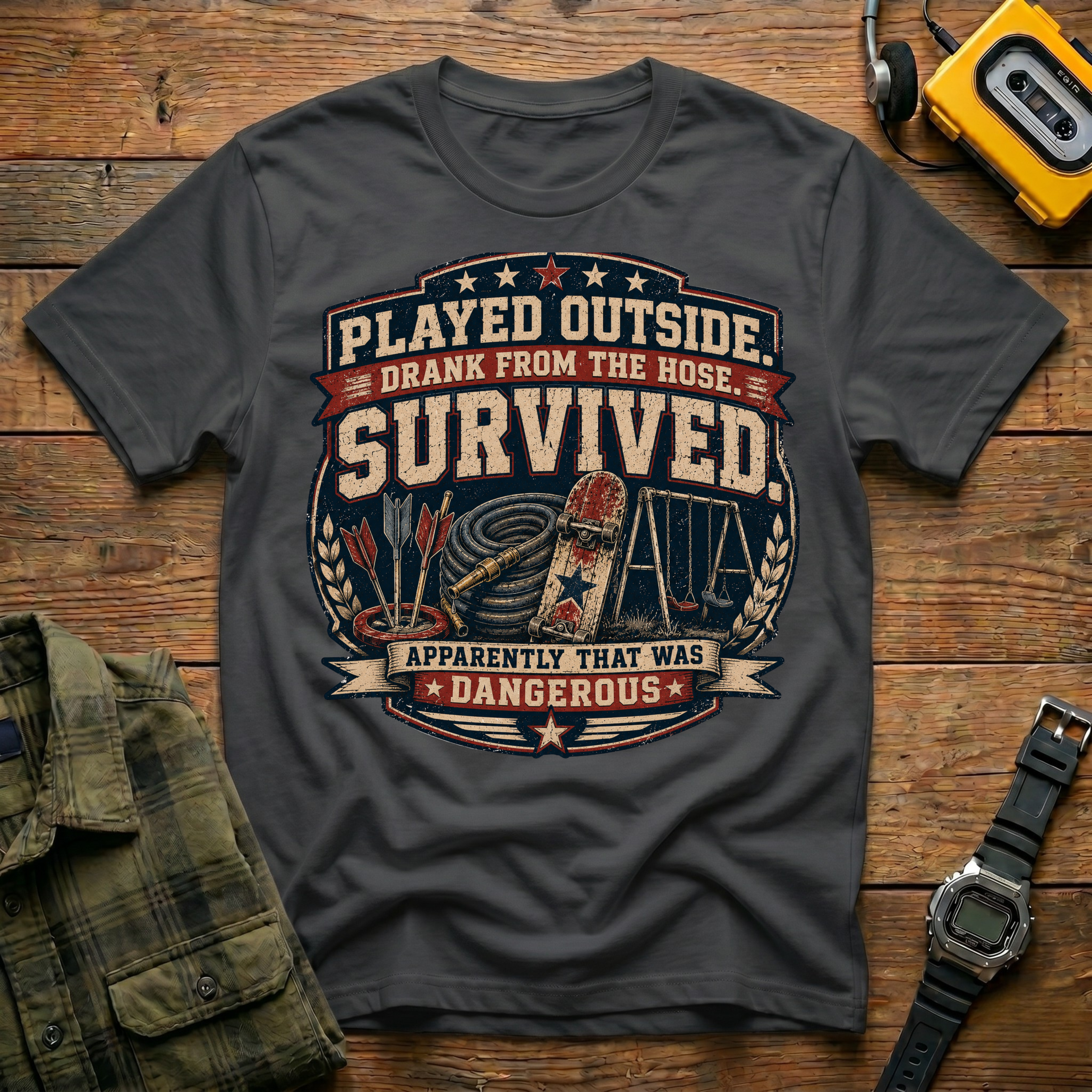 Played Outside and Survived Apparently Dangerous T-Shirt