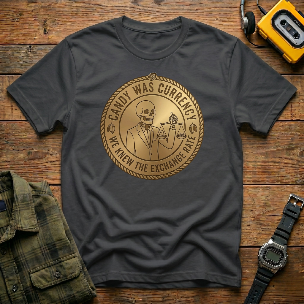Candy Currency Skull  T-Shirt