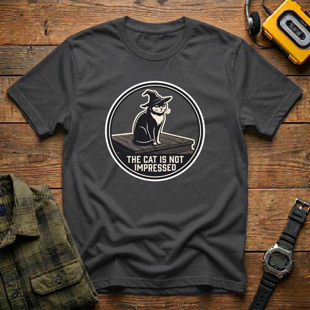 Hat Cat Unimpressed  T-Shirt