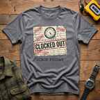 Clocked Out Stamp  T-Shirt