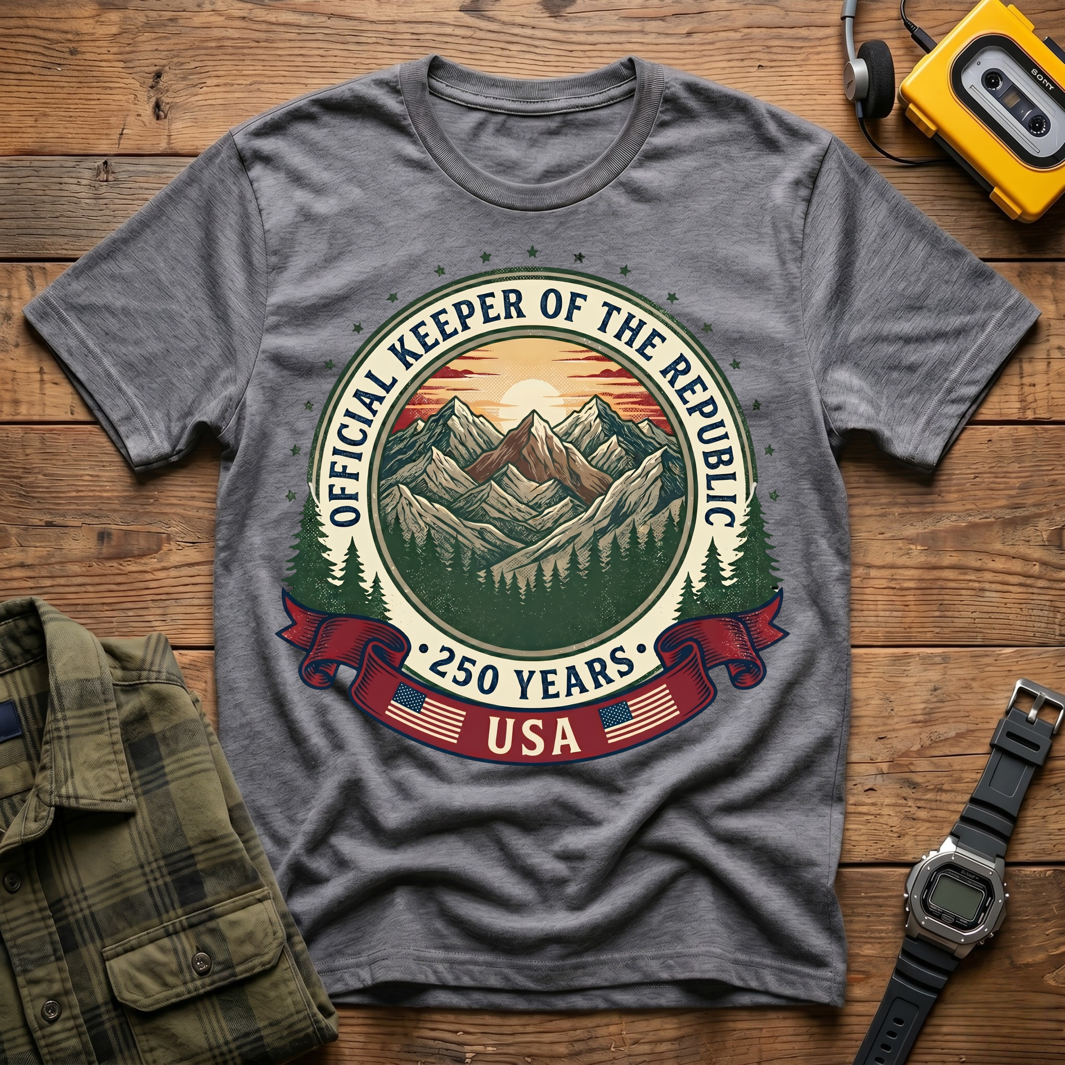 250 Years Keepers of the Republic Logo T-Shirt