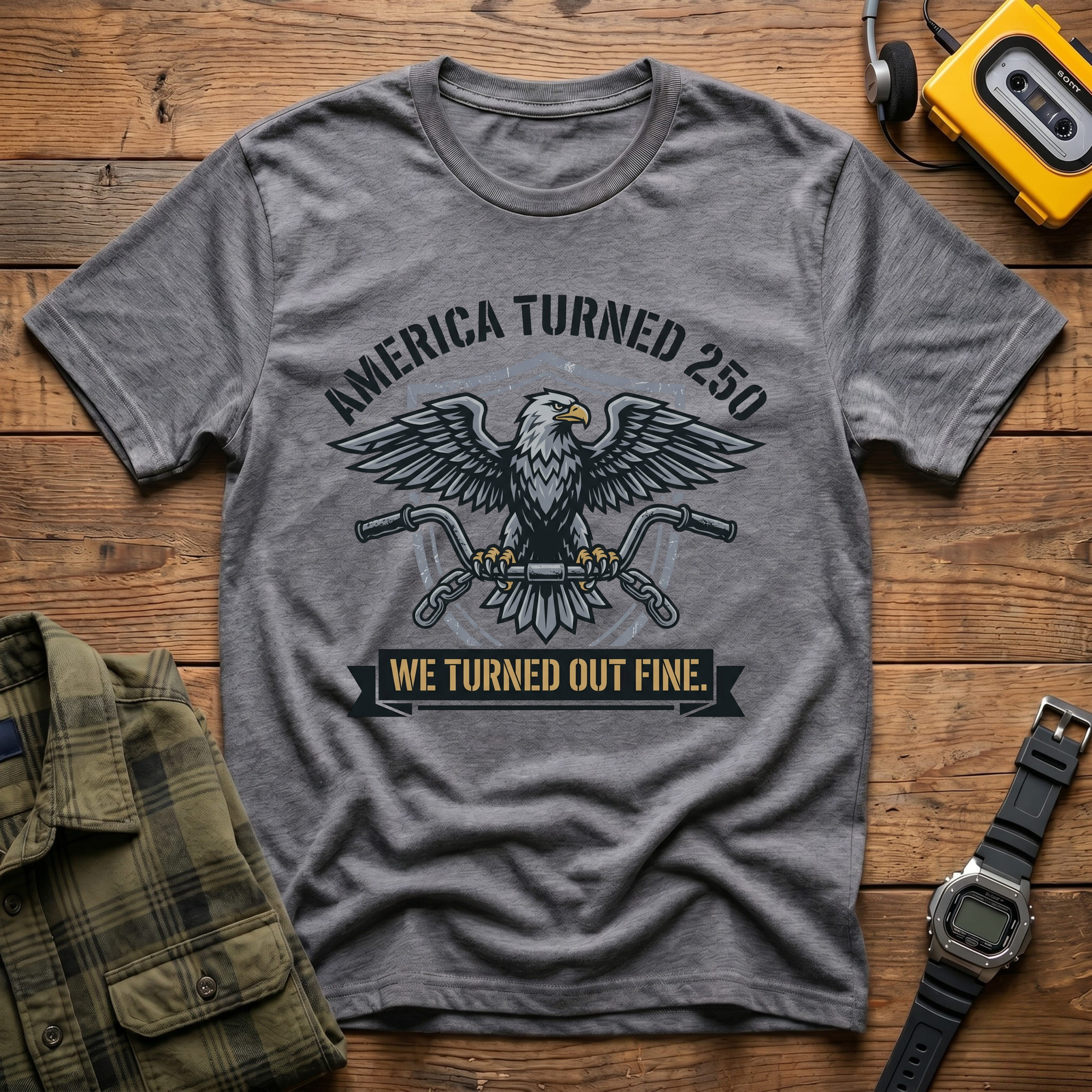 America Turned Out Fine Handbars  T-Shirt