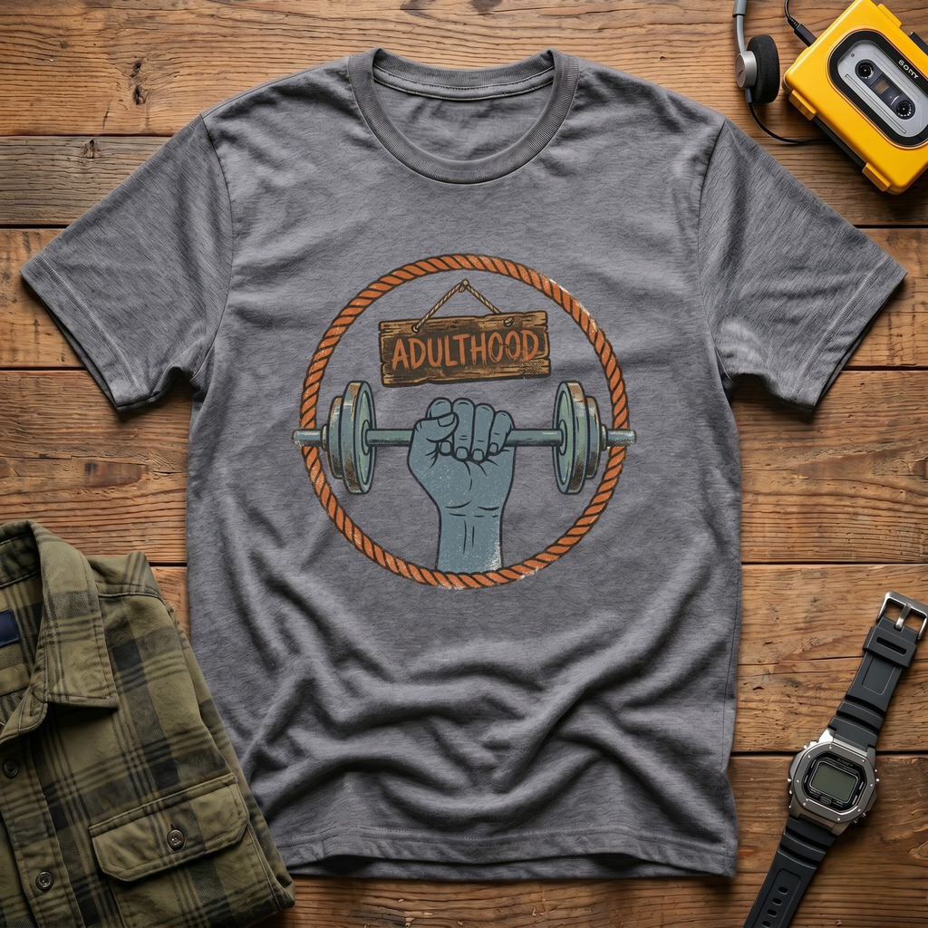 Adulthood Barbell T-Shirt