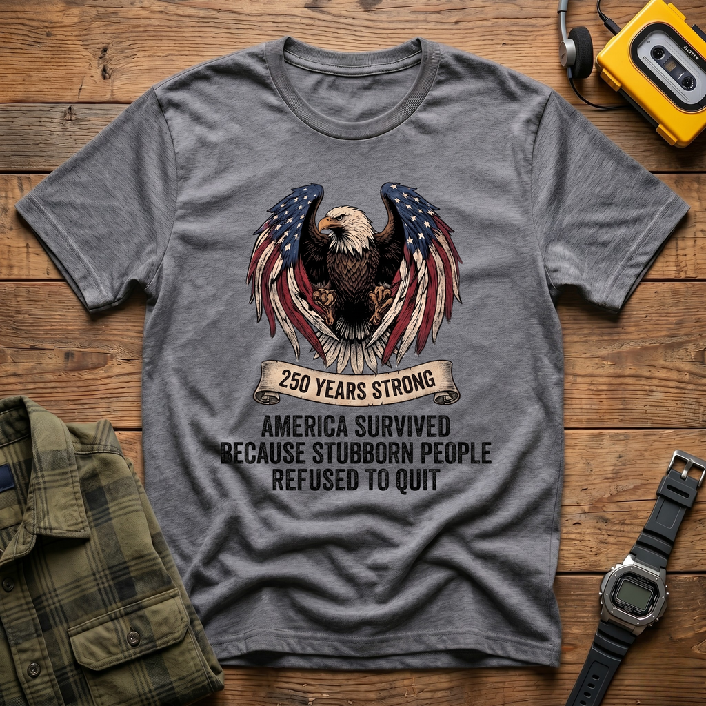 America Survived Because Stubborn People Refused to Quit Eagle T-Shirt