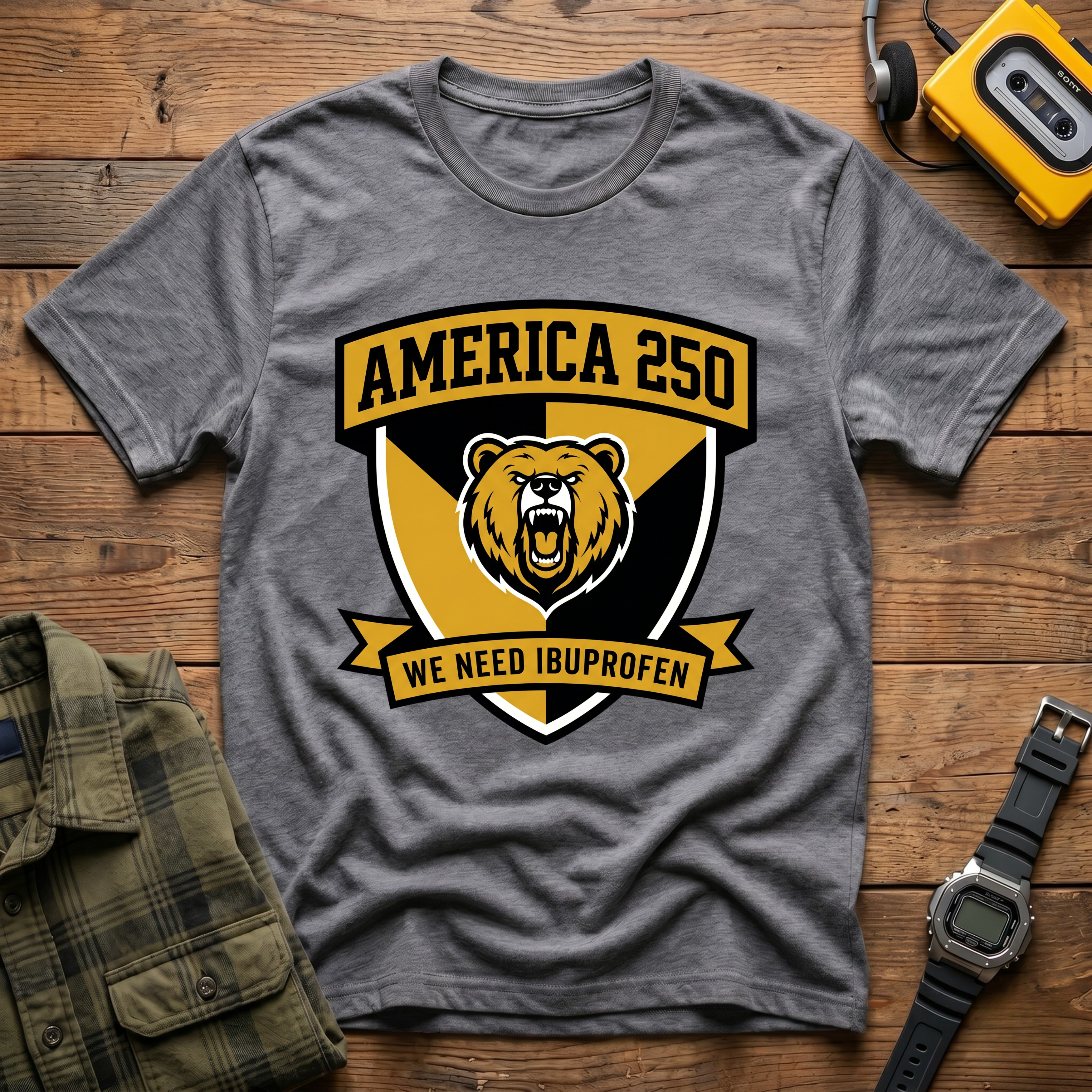 America 250 We Need Ibuprofen Bear T-Shirt