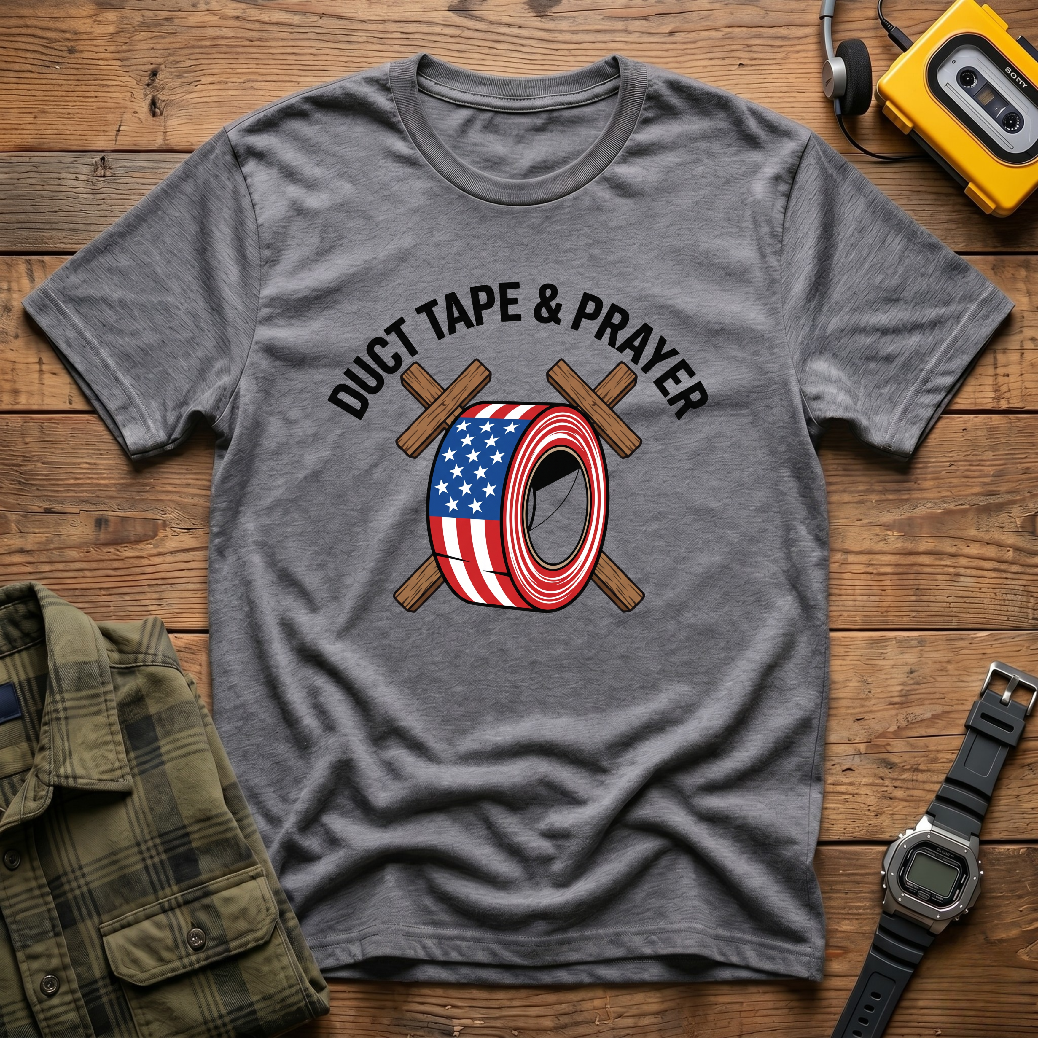 Duct Tape & Prayer Crosses T-Shirt