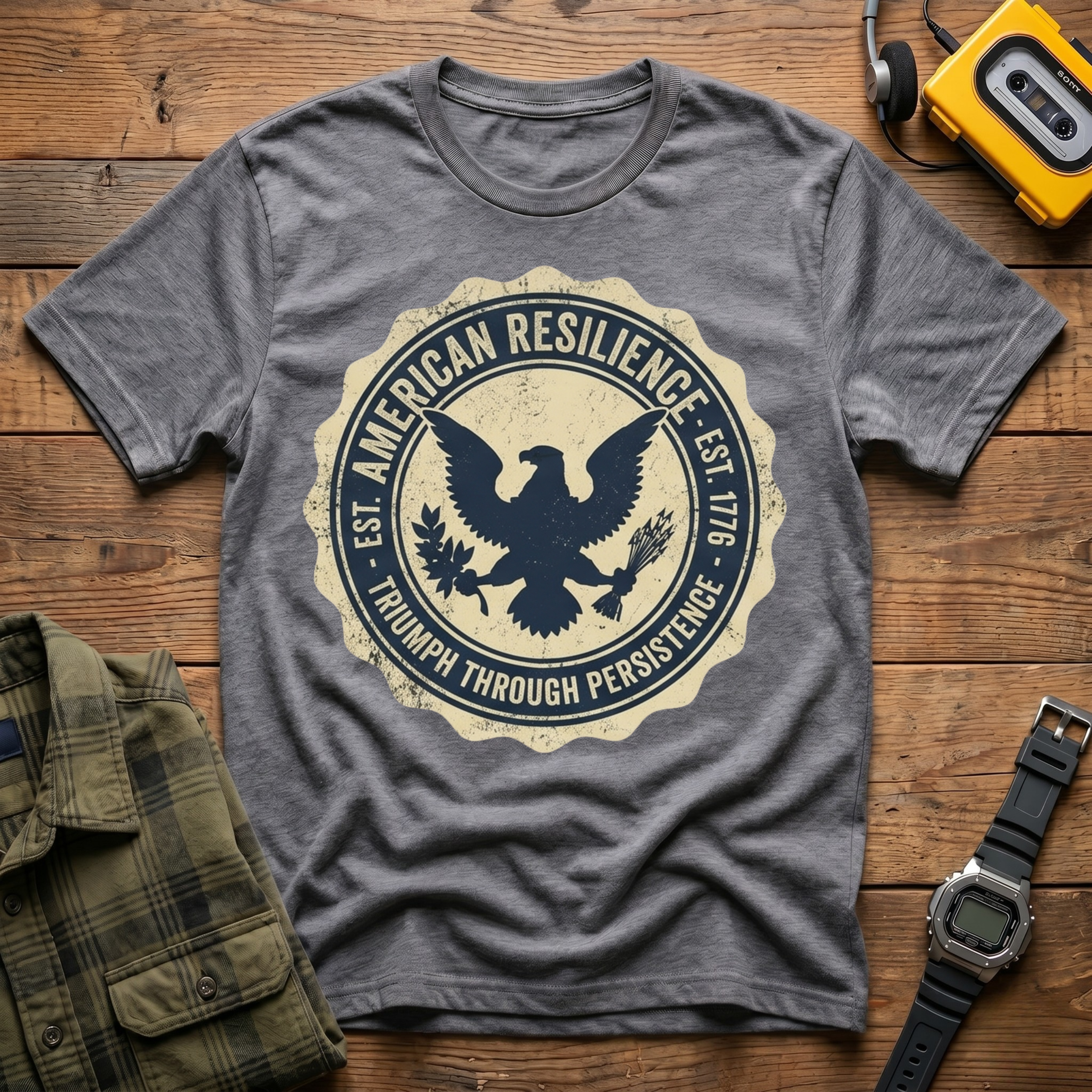 American Resilience Badge  T-Shirt