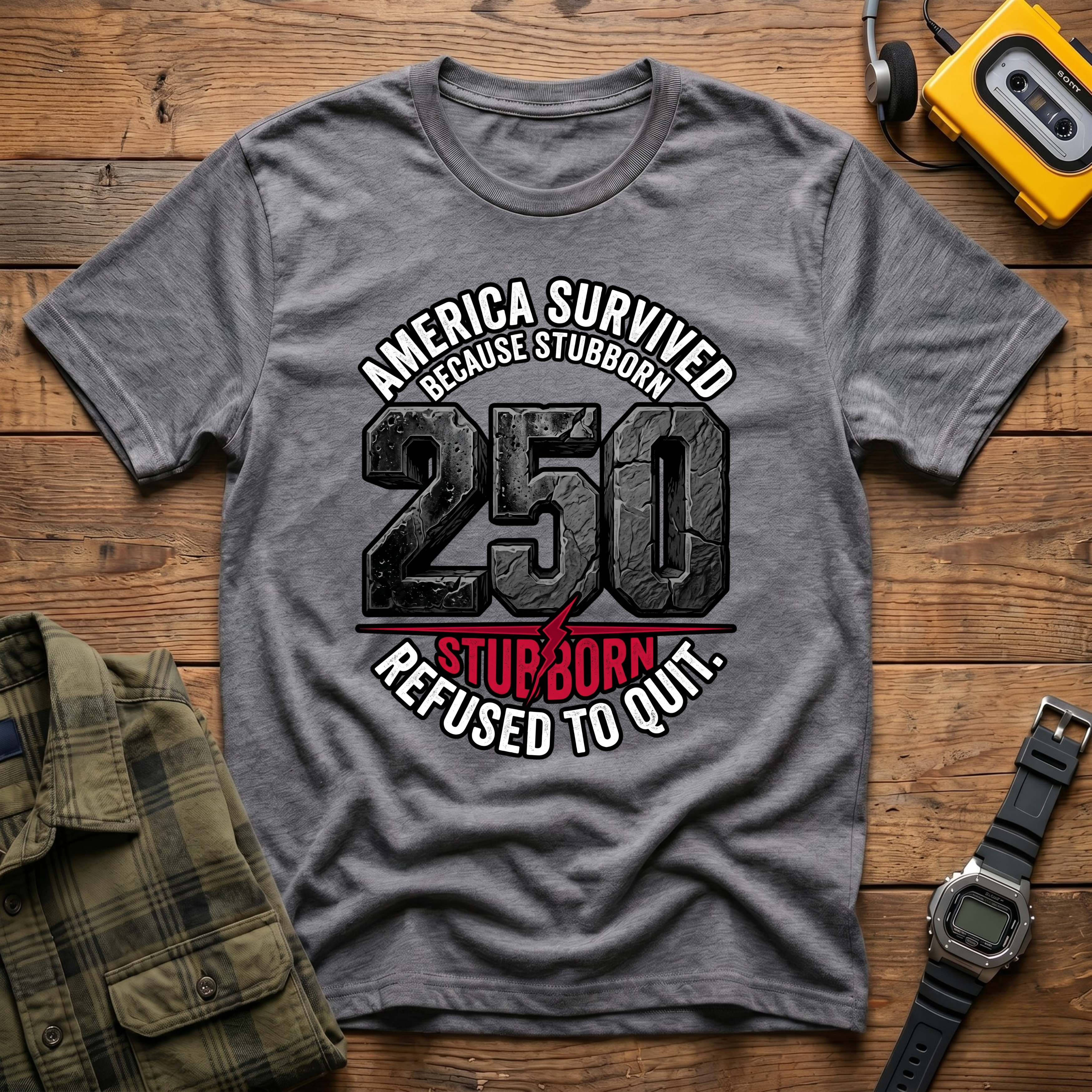 America Survived 250 Block T-Shirt