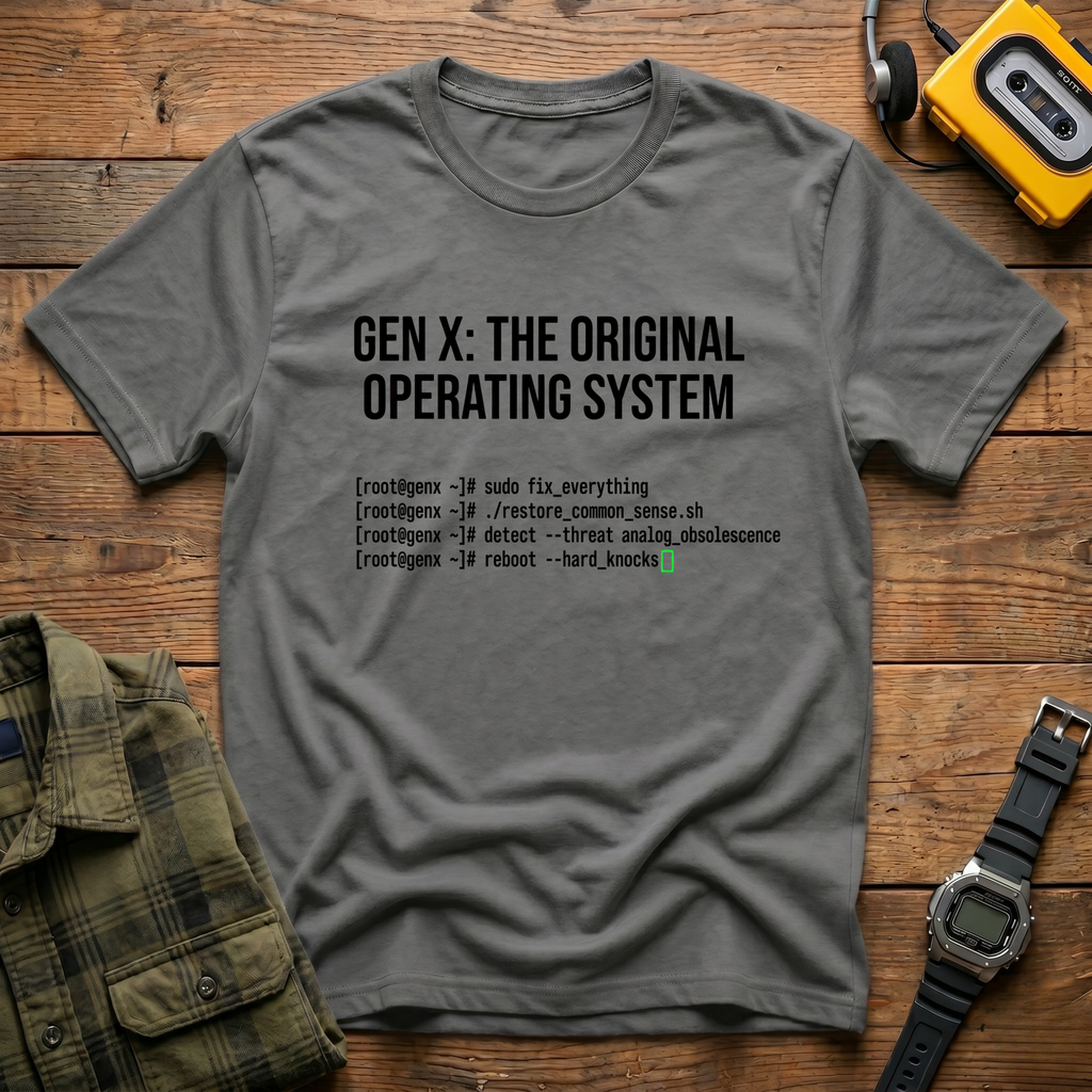 Gen X Original Operating System data T-Shirt