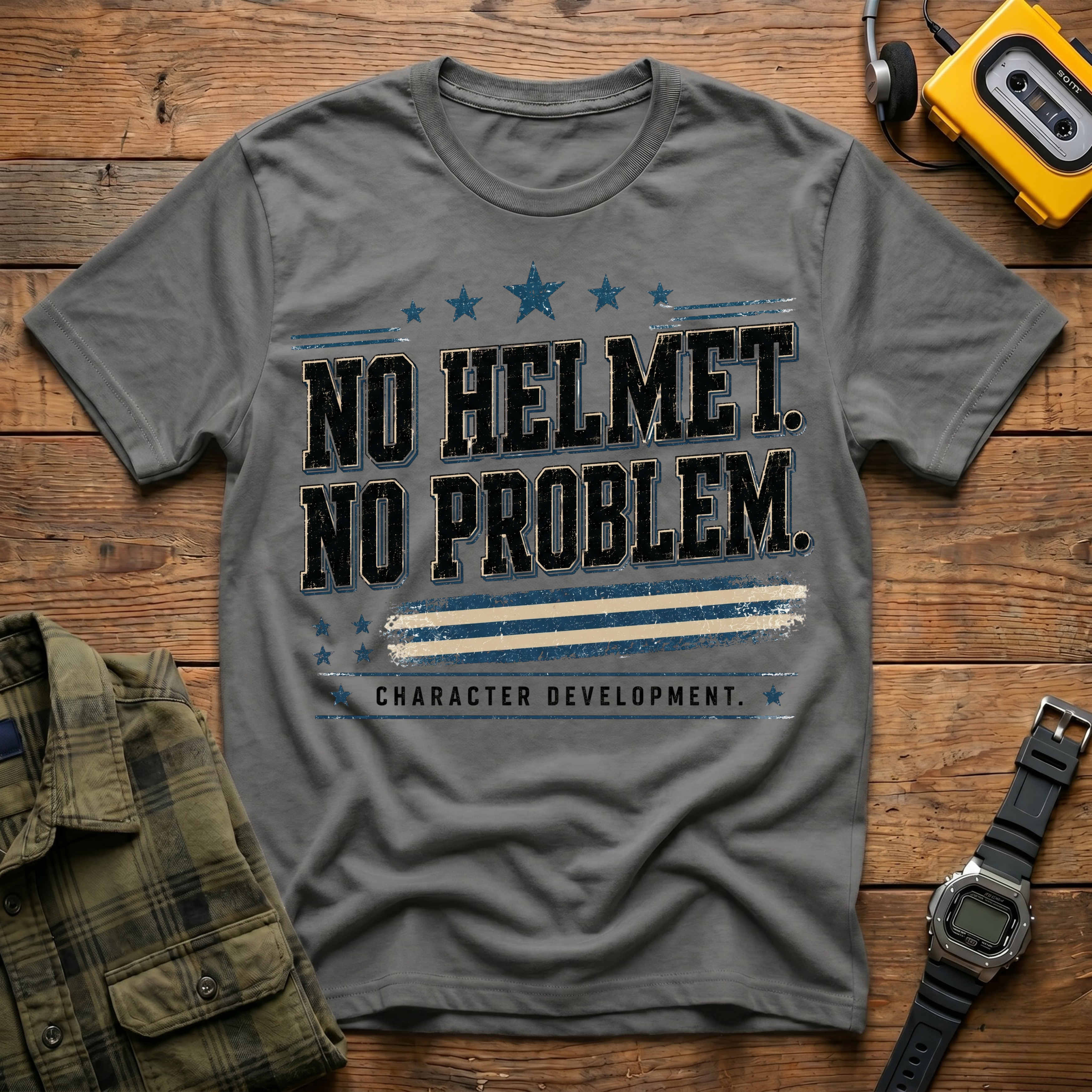 No Helmet No Problem T-Shirt