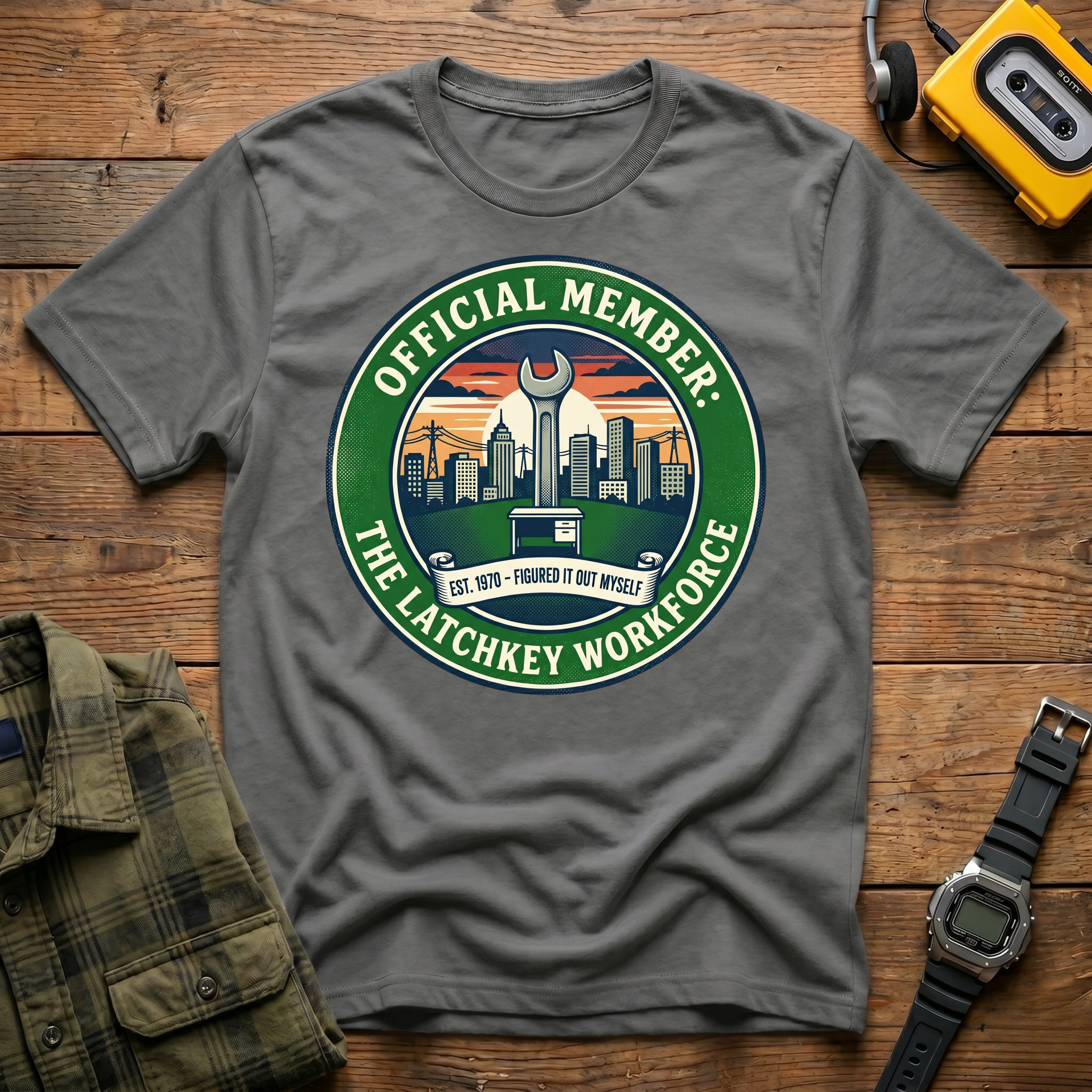 Latchkey Workforce Wrench Logo T-Shirt