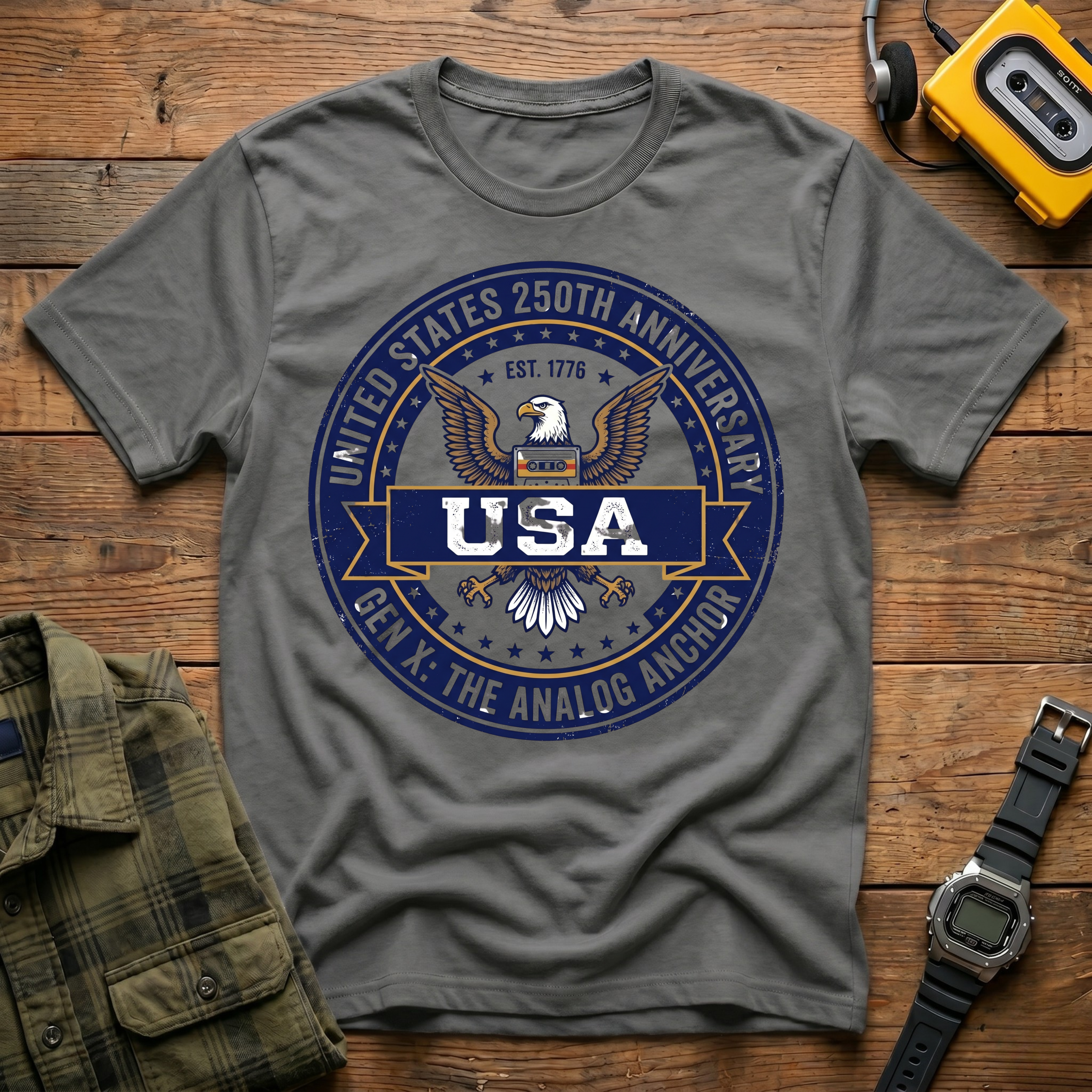 Gen X Analog Ancher America 250 T-Shirt