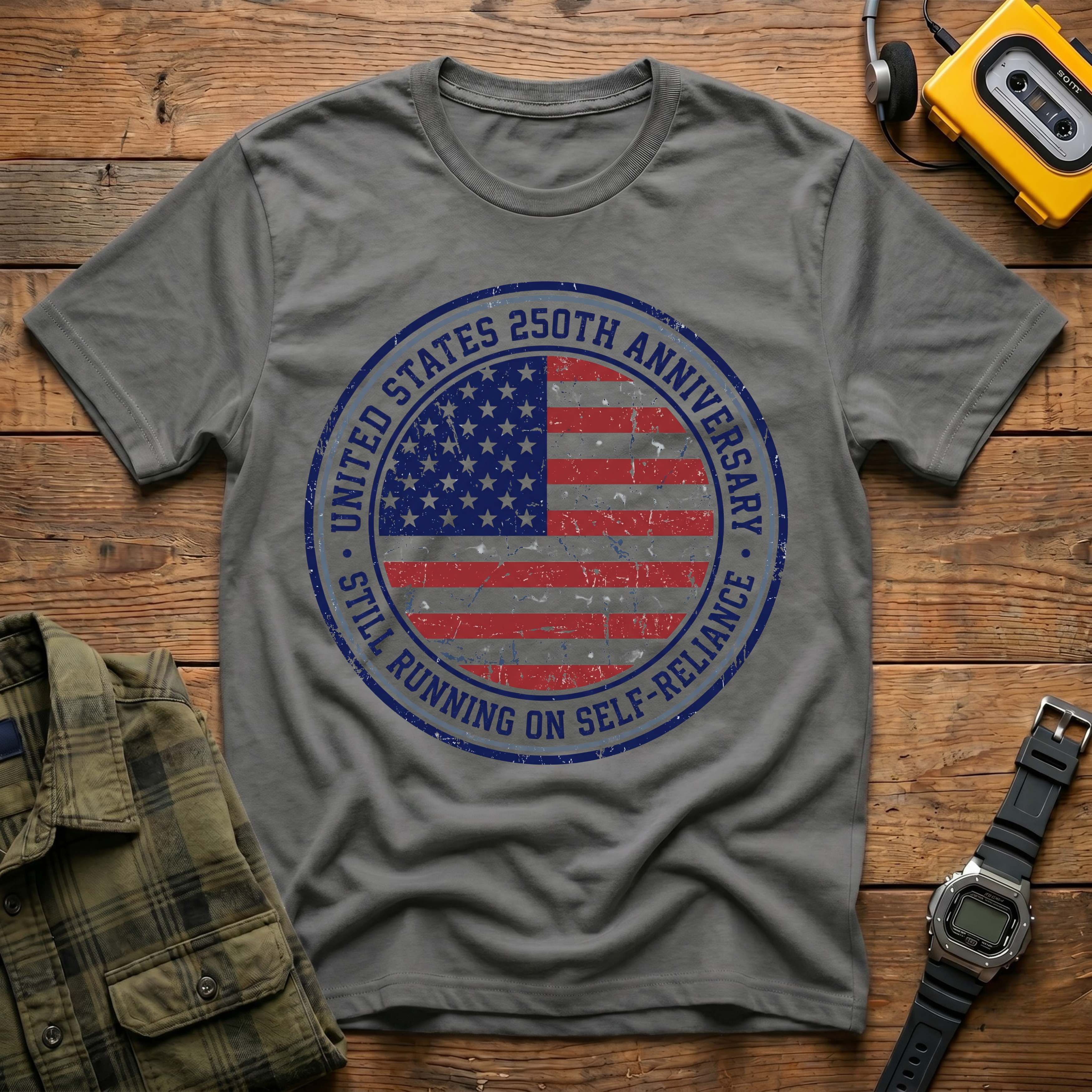 Flag Self Reliance America 250 T-Shirt