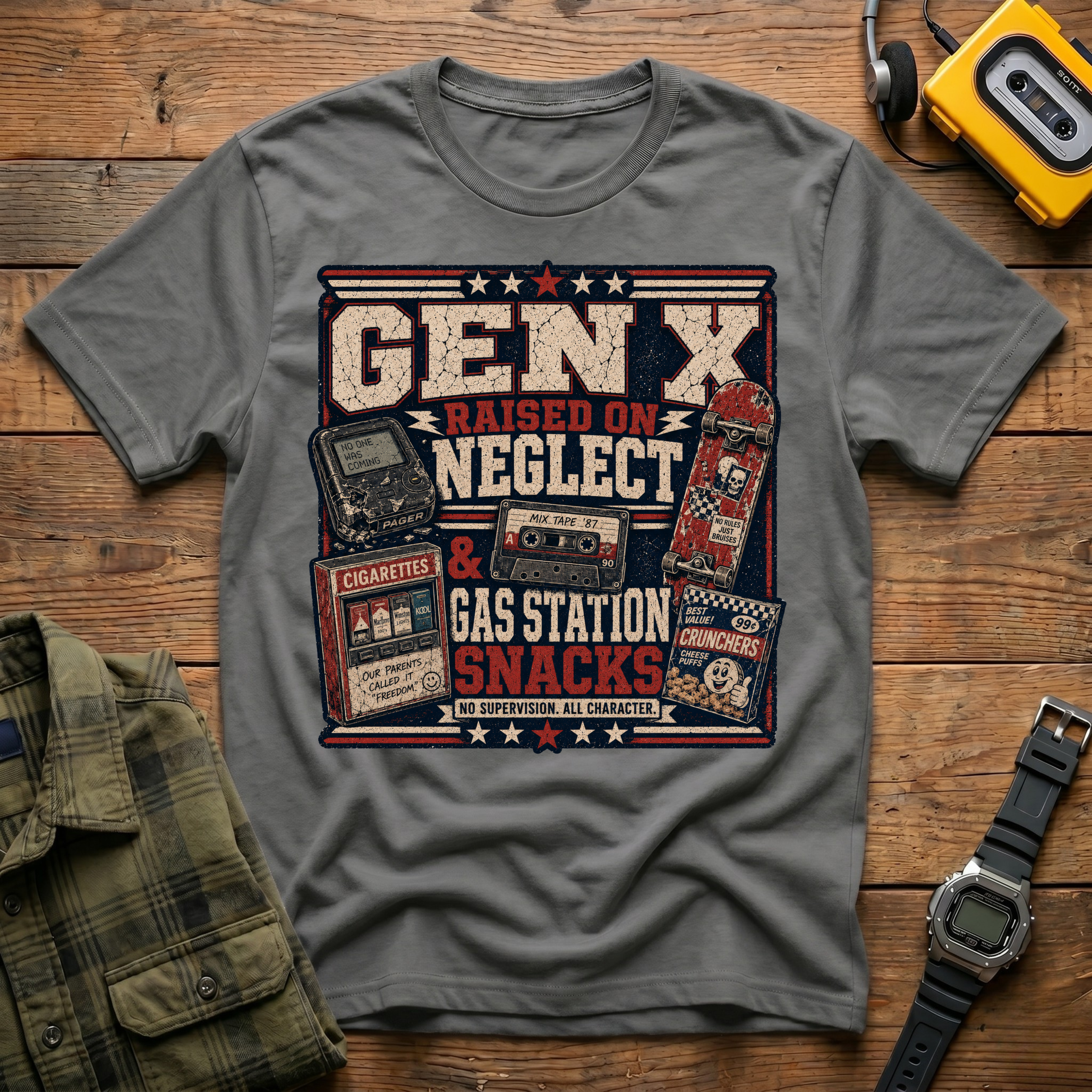Raised on Neglect and Gas Station Snacks T-Shirt