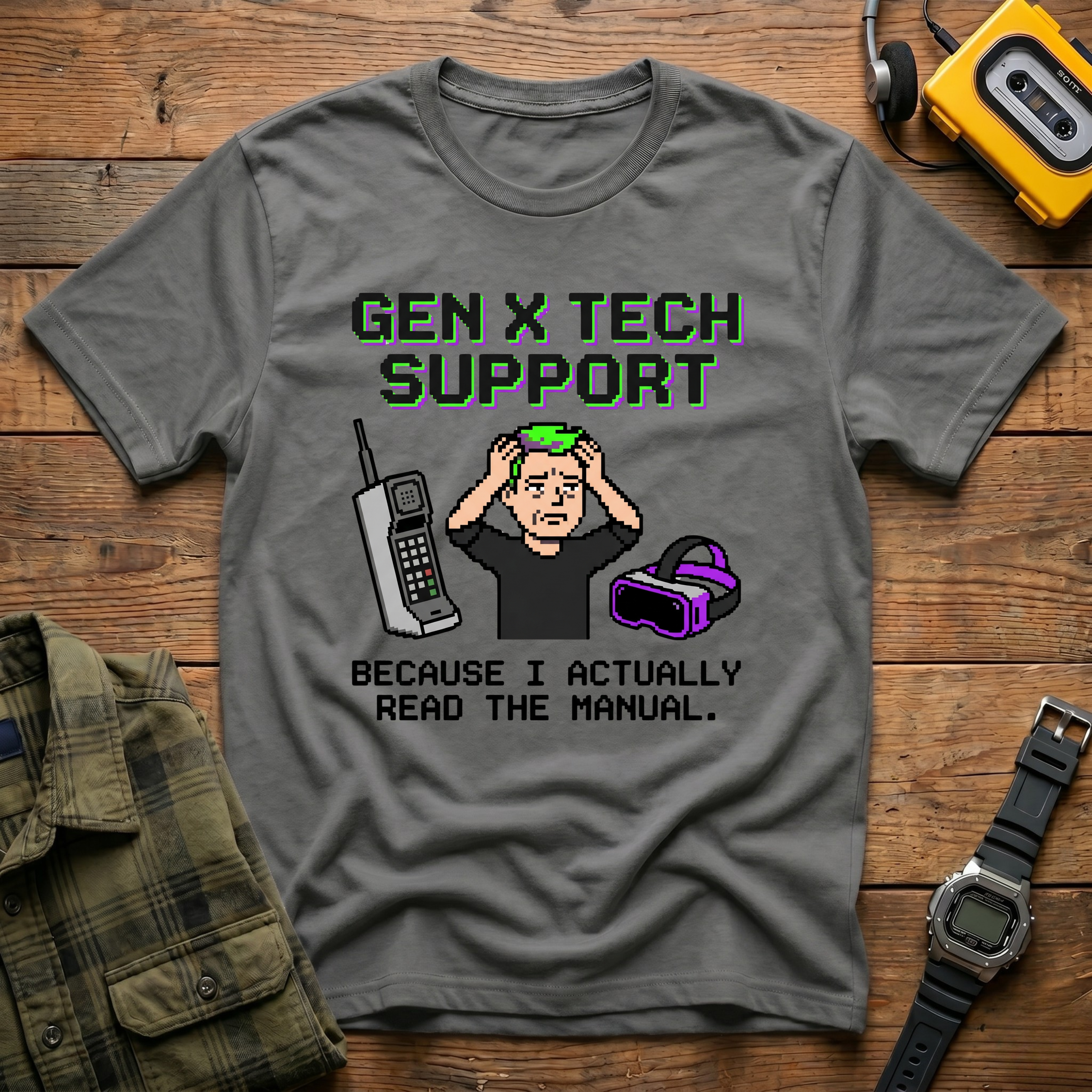 Error 404 I Am the Family Tech Support VR and Mobile T-Shirt