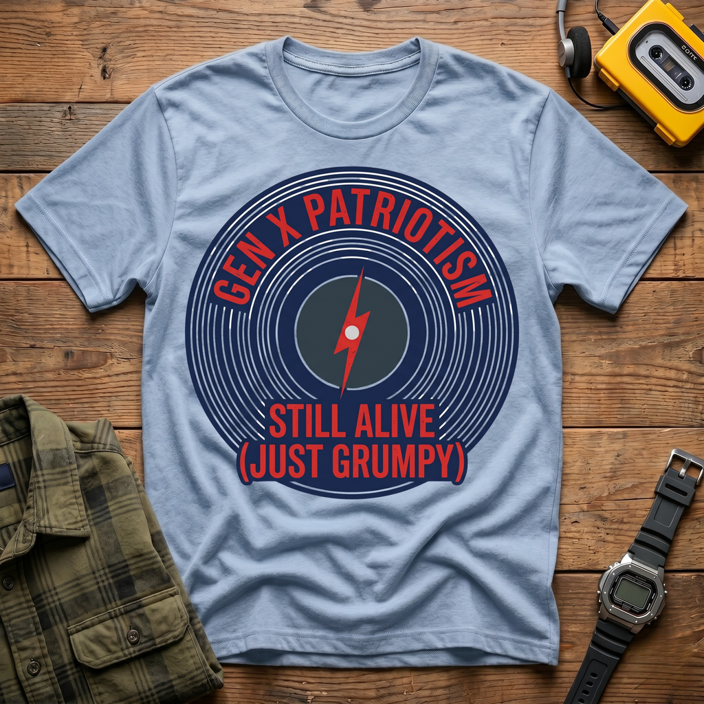 Still Alive Just Grumpy Vinyl  T-Shirt